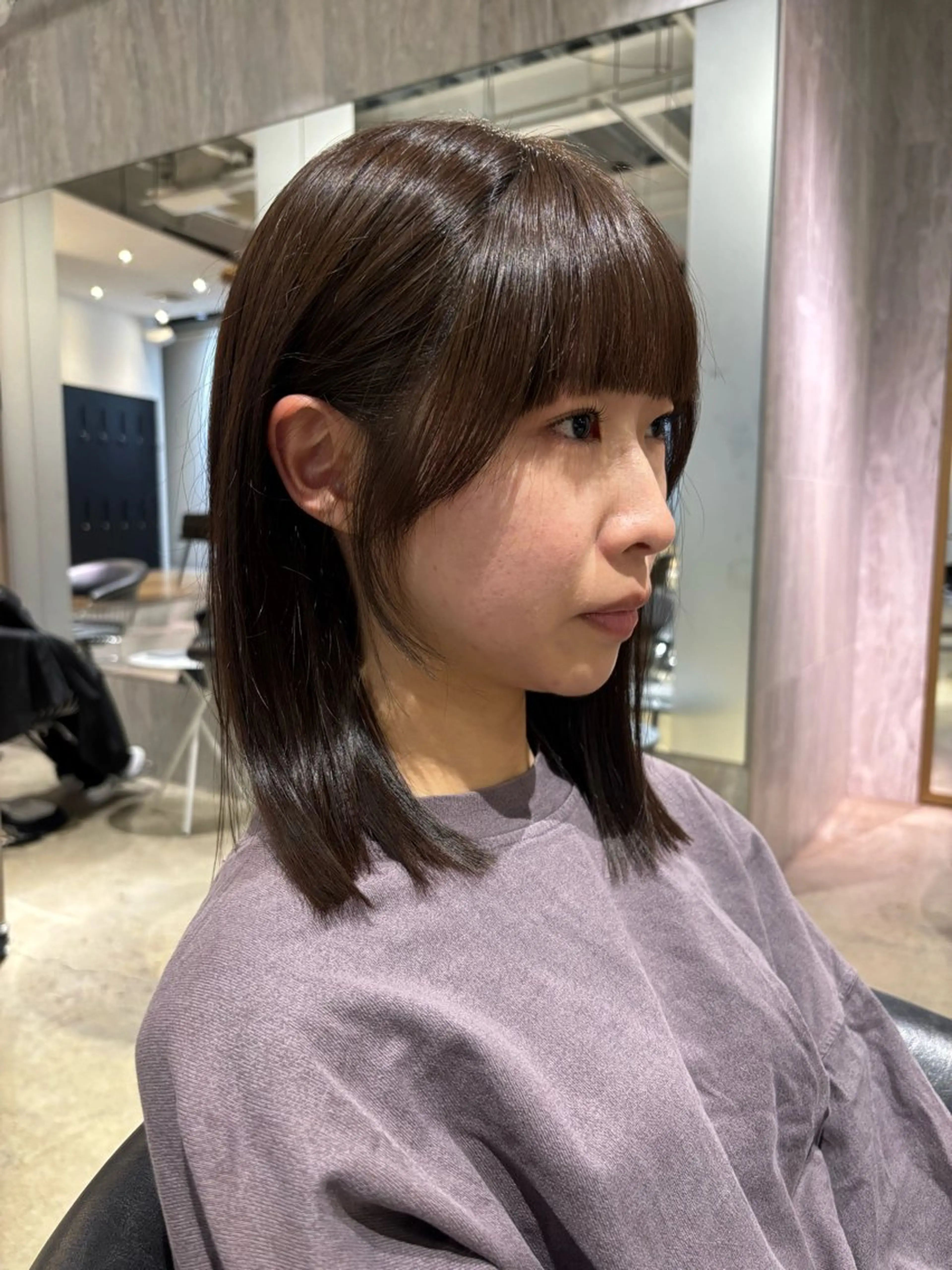 ミディアム カット 西田  美侑 /カットモデルのヘアスタイル