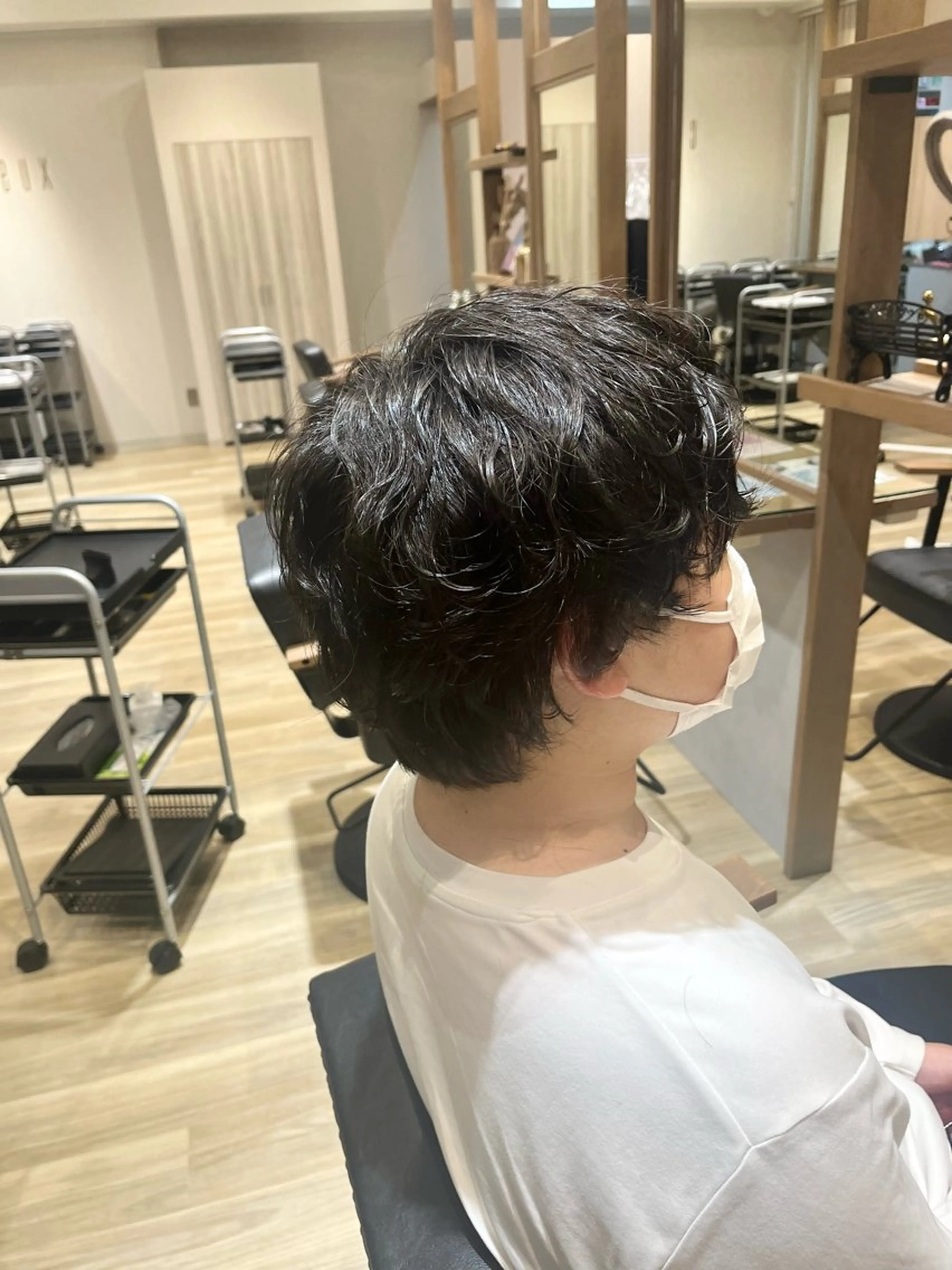 パーマ メンズ メンズパーマ 波巻きパーマ 莉 奈のヘアスタイル