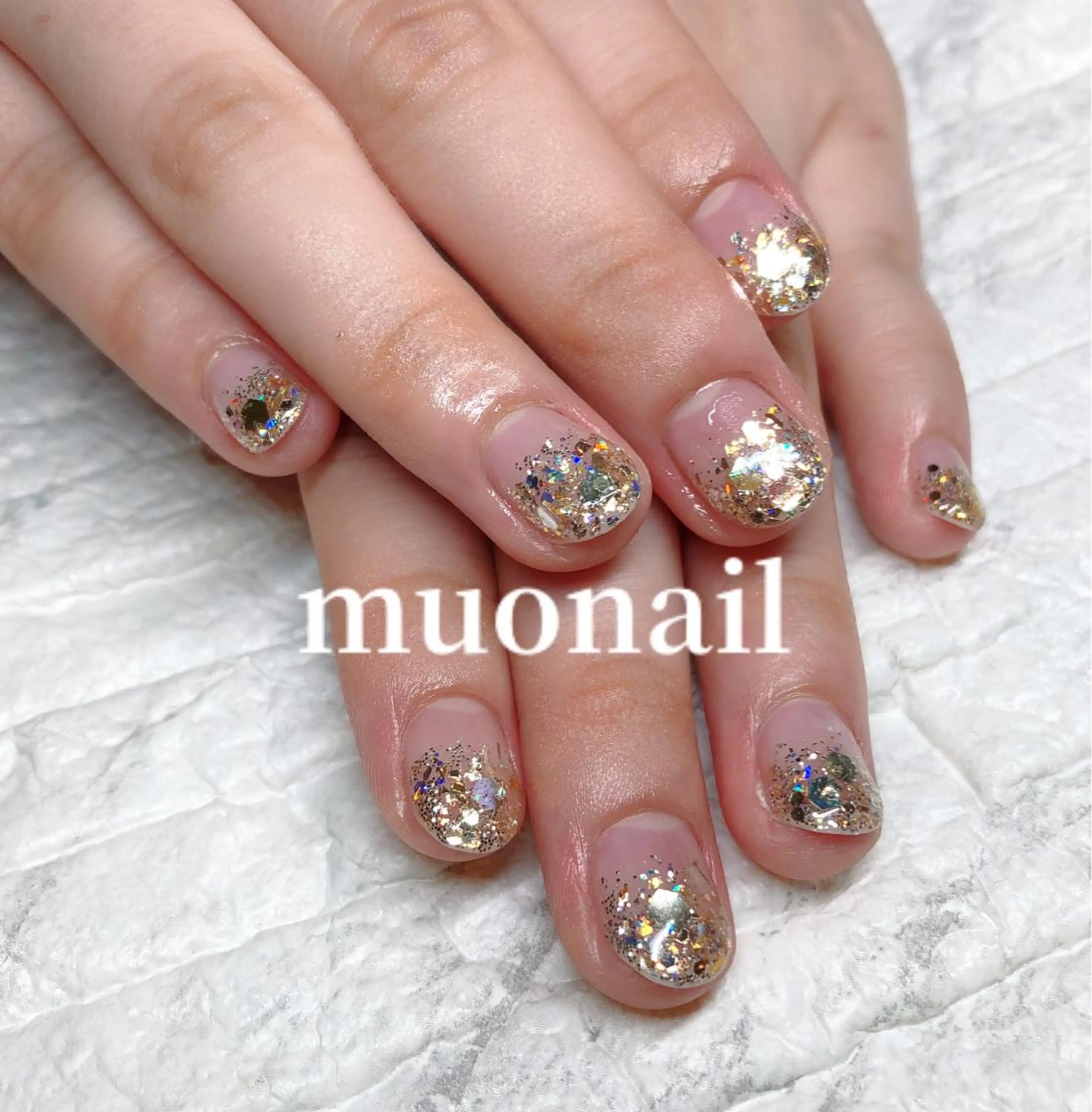ネイル グラデーション ラメ(グリッター) ラメグラデーション 中川 ほののネイルデザイン