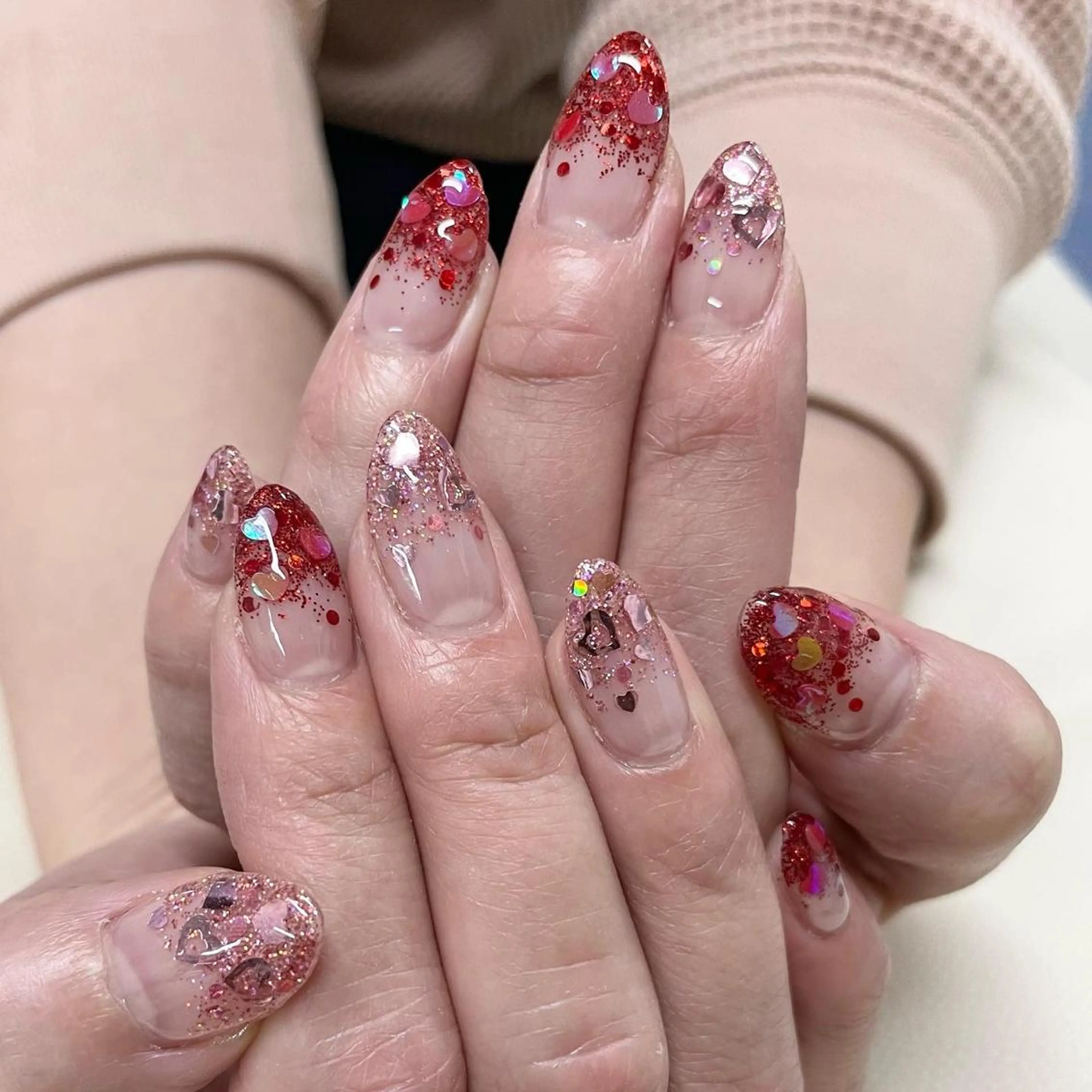 ラメグラデーションの写真