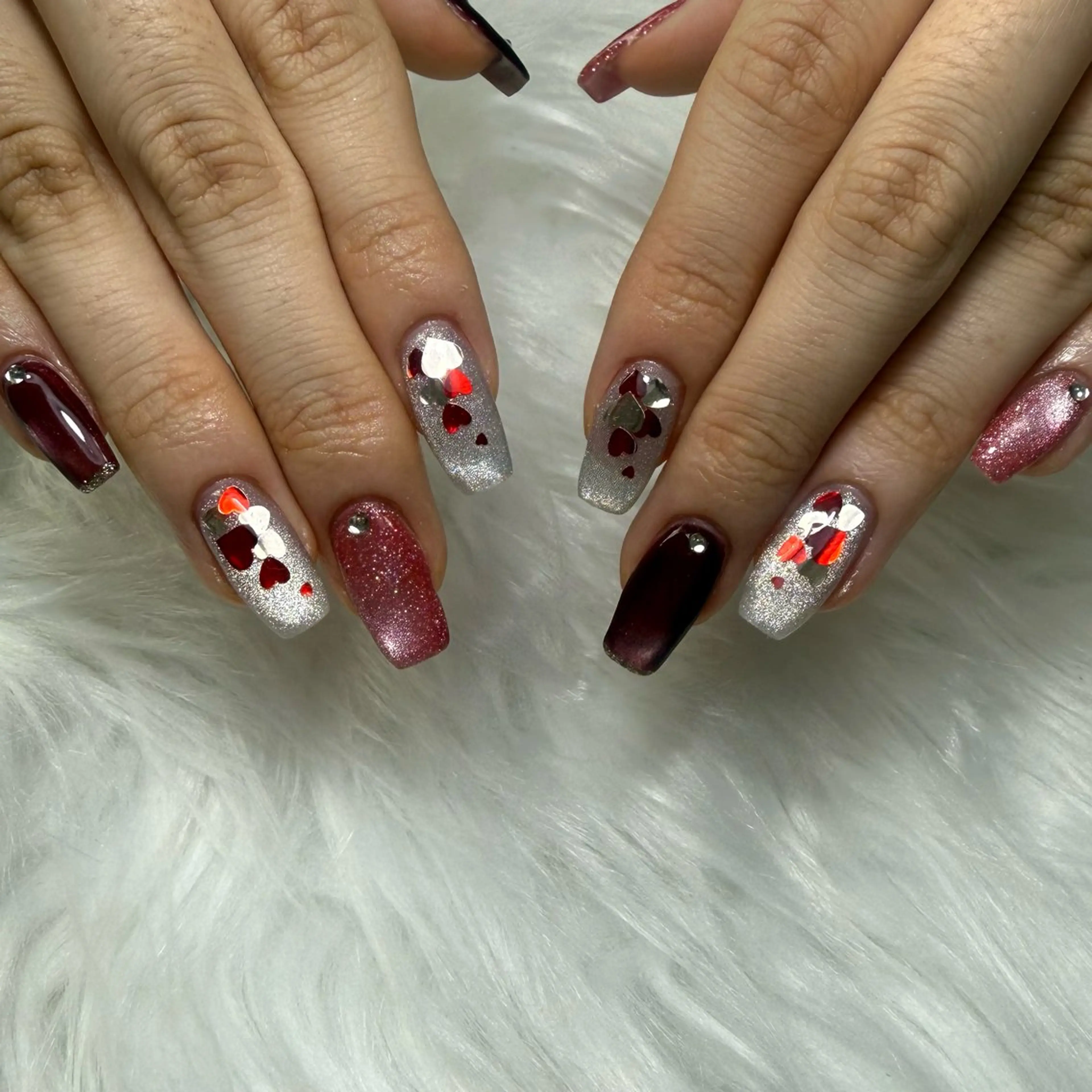 ネイル バレンタイン ハンドネイル L'ino nailのネイルデザイン