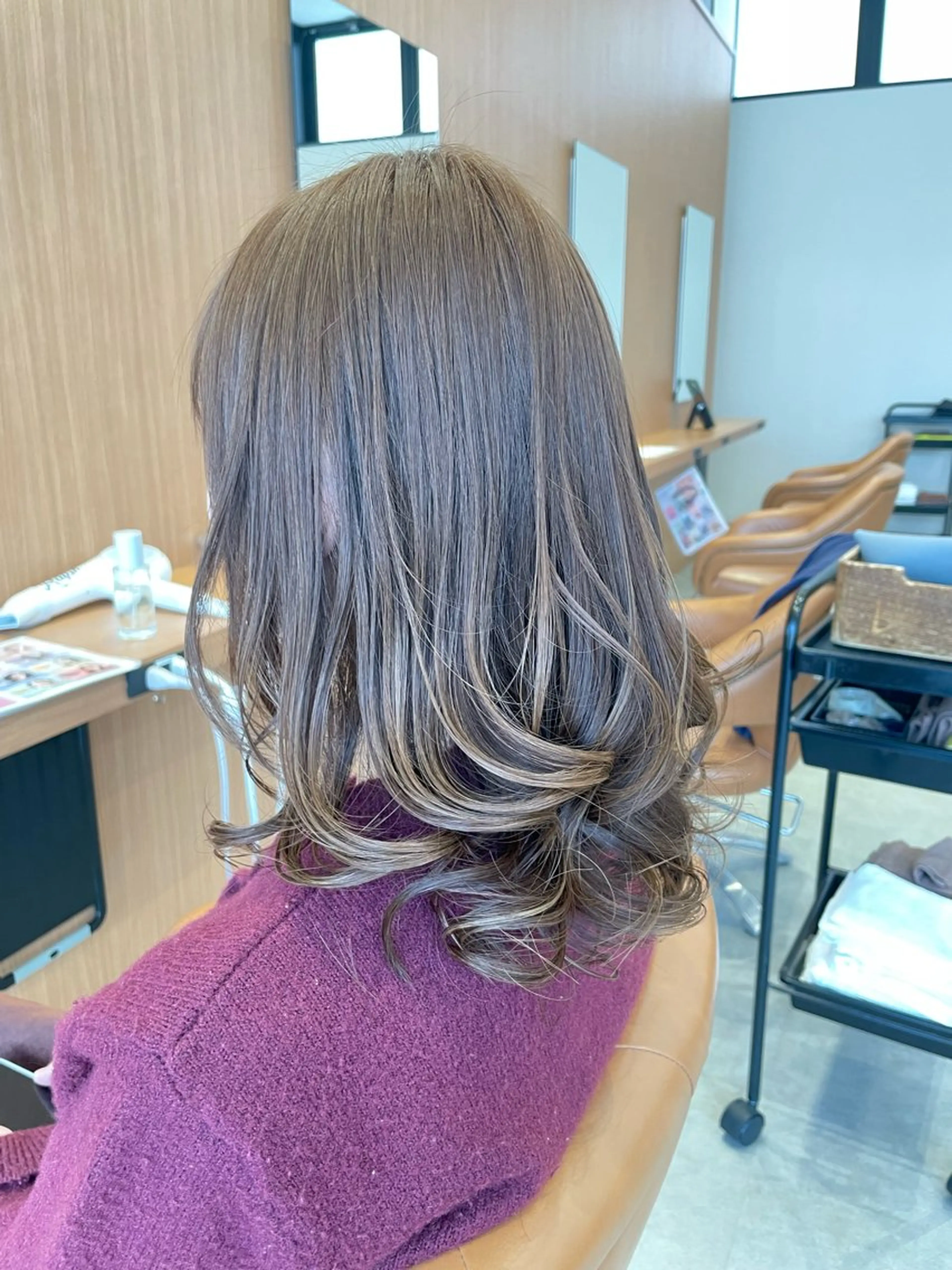 セミロング 萩野谷 佑太のヘアスタイル