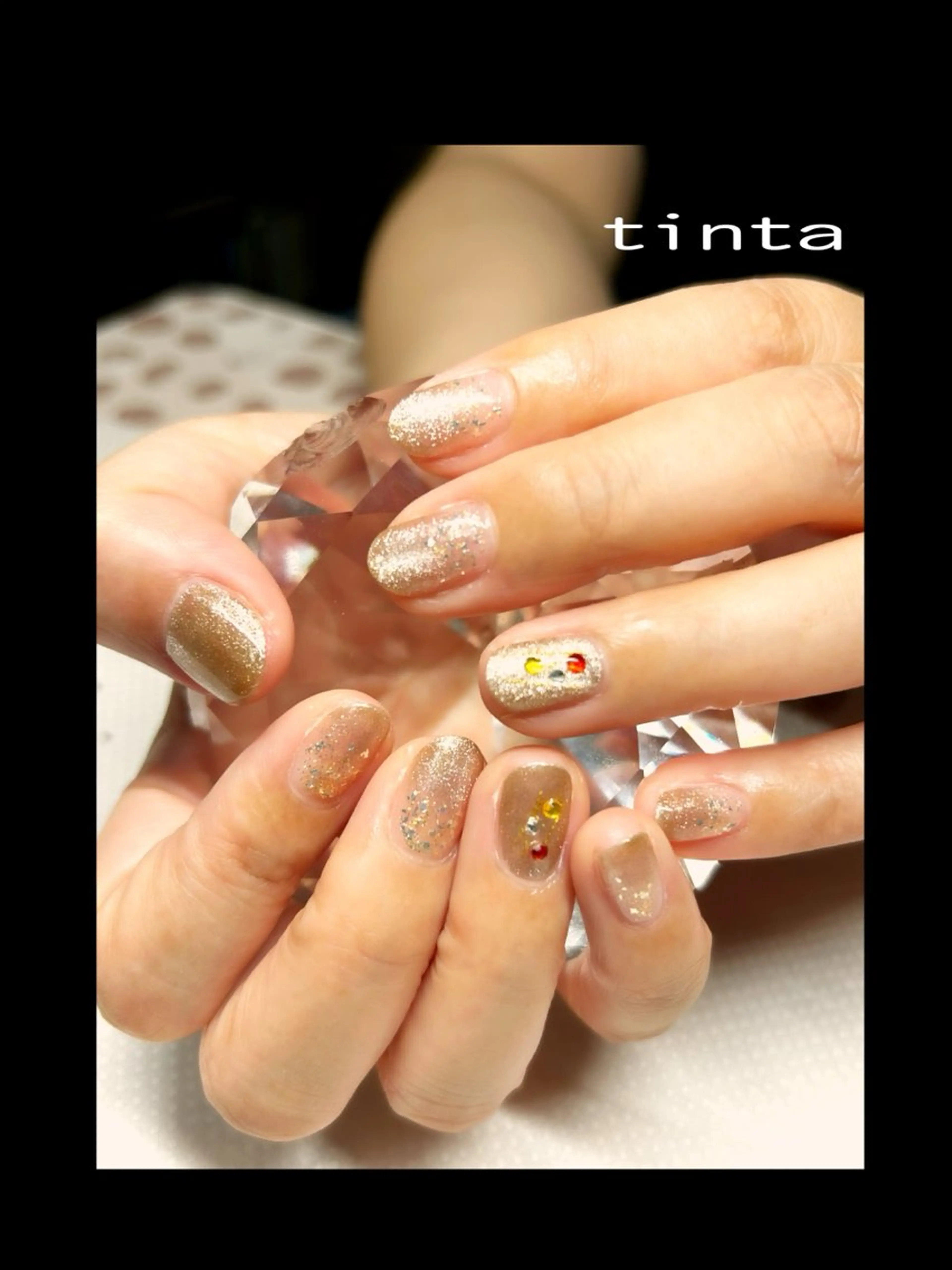 ネイル キラキラネイル ラメ(グリッター) マグネットネイル 馬場 典子のネイルデザイン