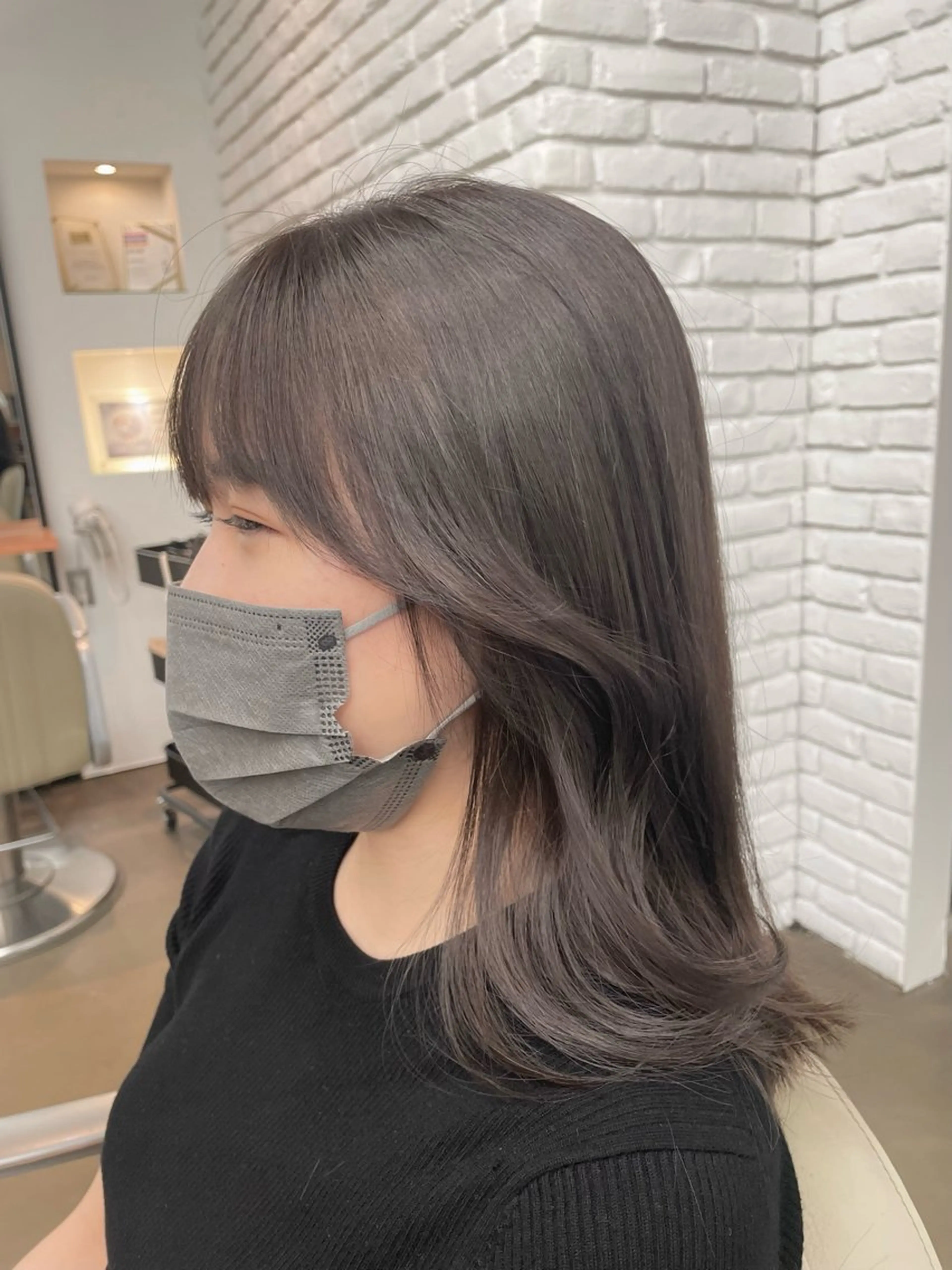 カラー グレージュ シアーグレージュ カット ヘアカラー トリートメント ヘアセット ♡レイヤー/ボブ 透明感/うらら♡のヘアスタイル