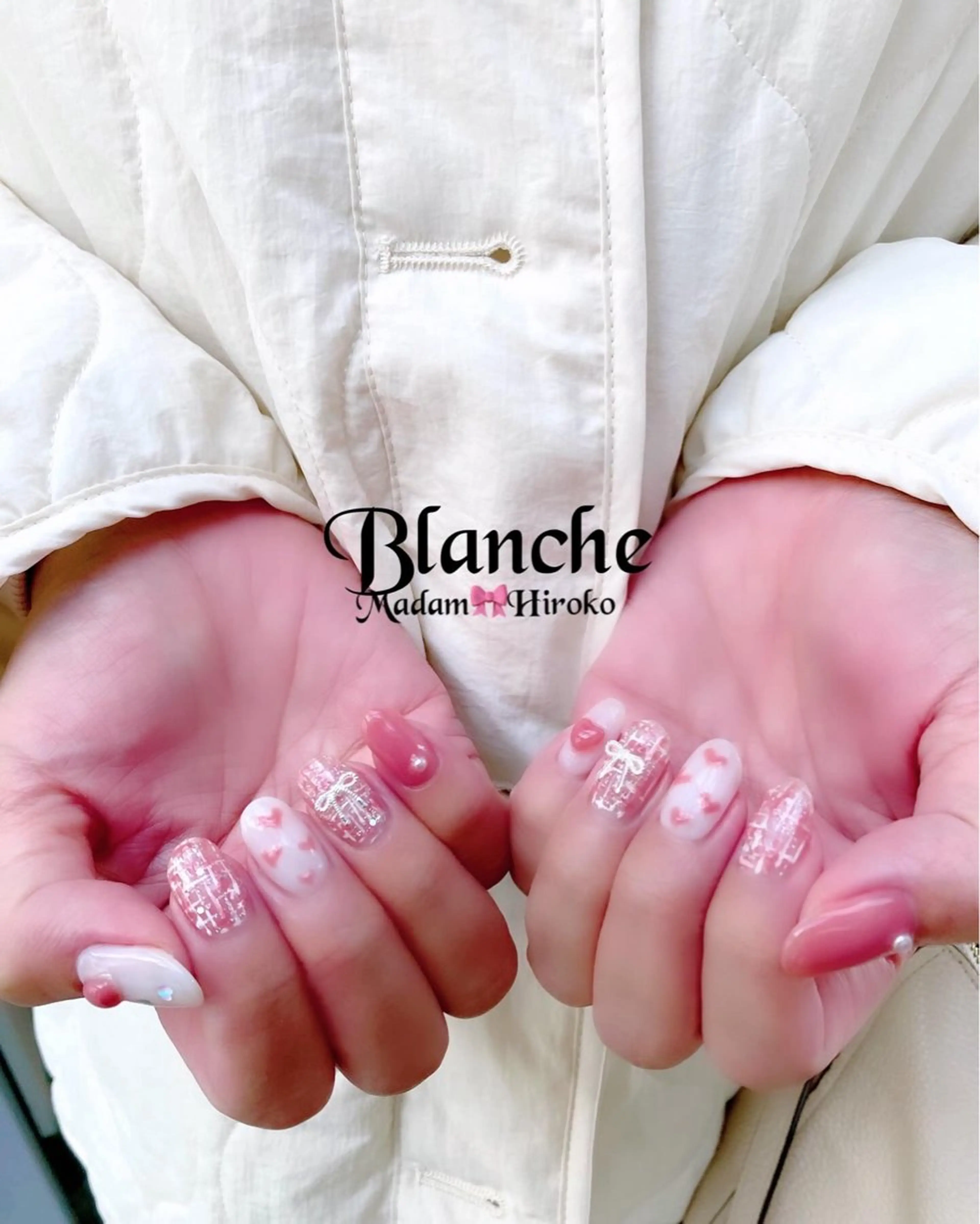 ネイル ハート ピンク Lianネイル 寛子Lianのネイルデザイン