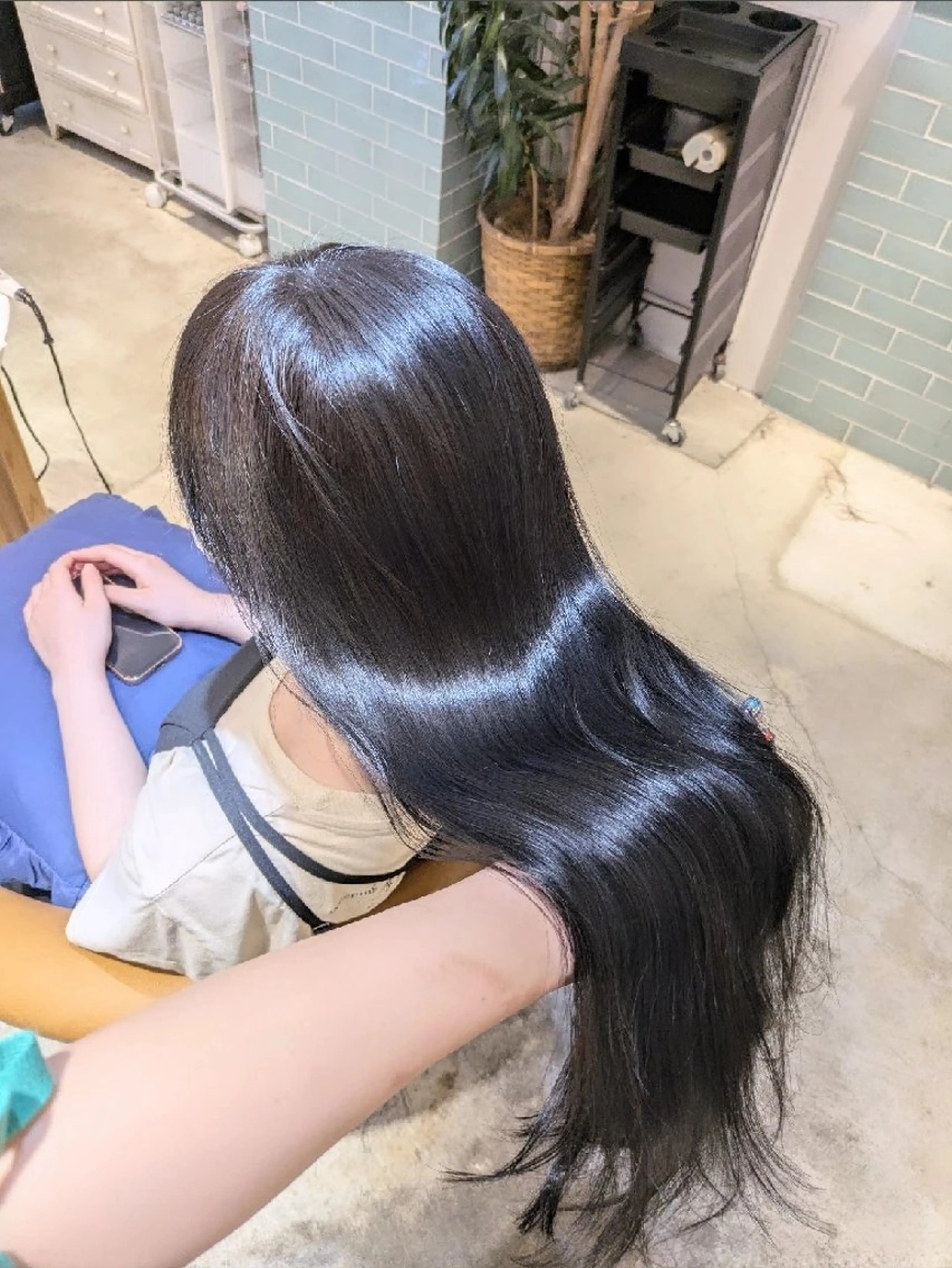 ロング カット ヘアカラー トリートメント 縮毛矯正/レイヤー 💎やまもとちひろのヘアスタイル