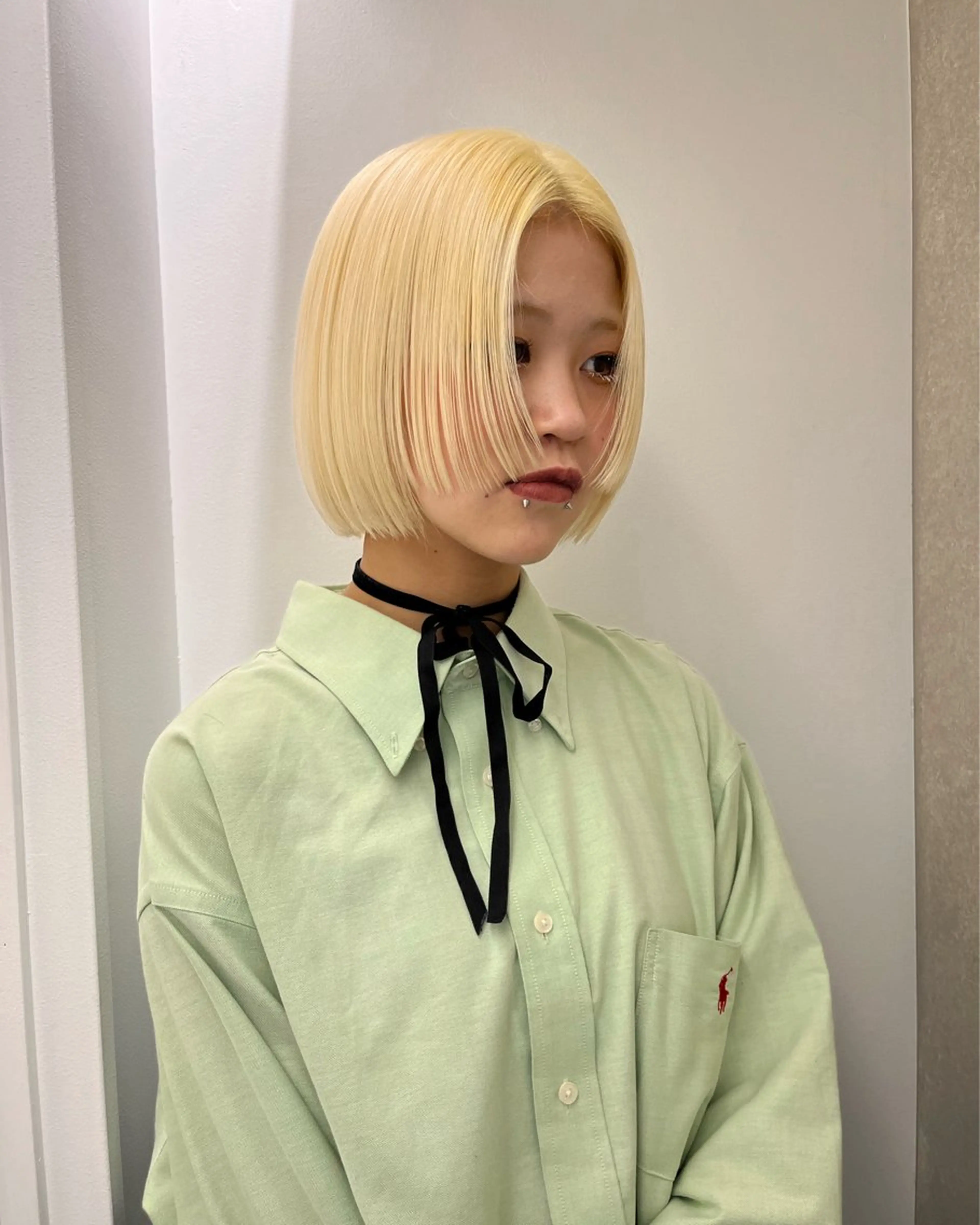 ミディアム カラー 抜きっぱなしブロンド ブロンド カット ヘアカラー トリートメント 吉祥寺/個性派/ kazuha🩰のヘアスタイル