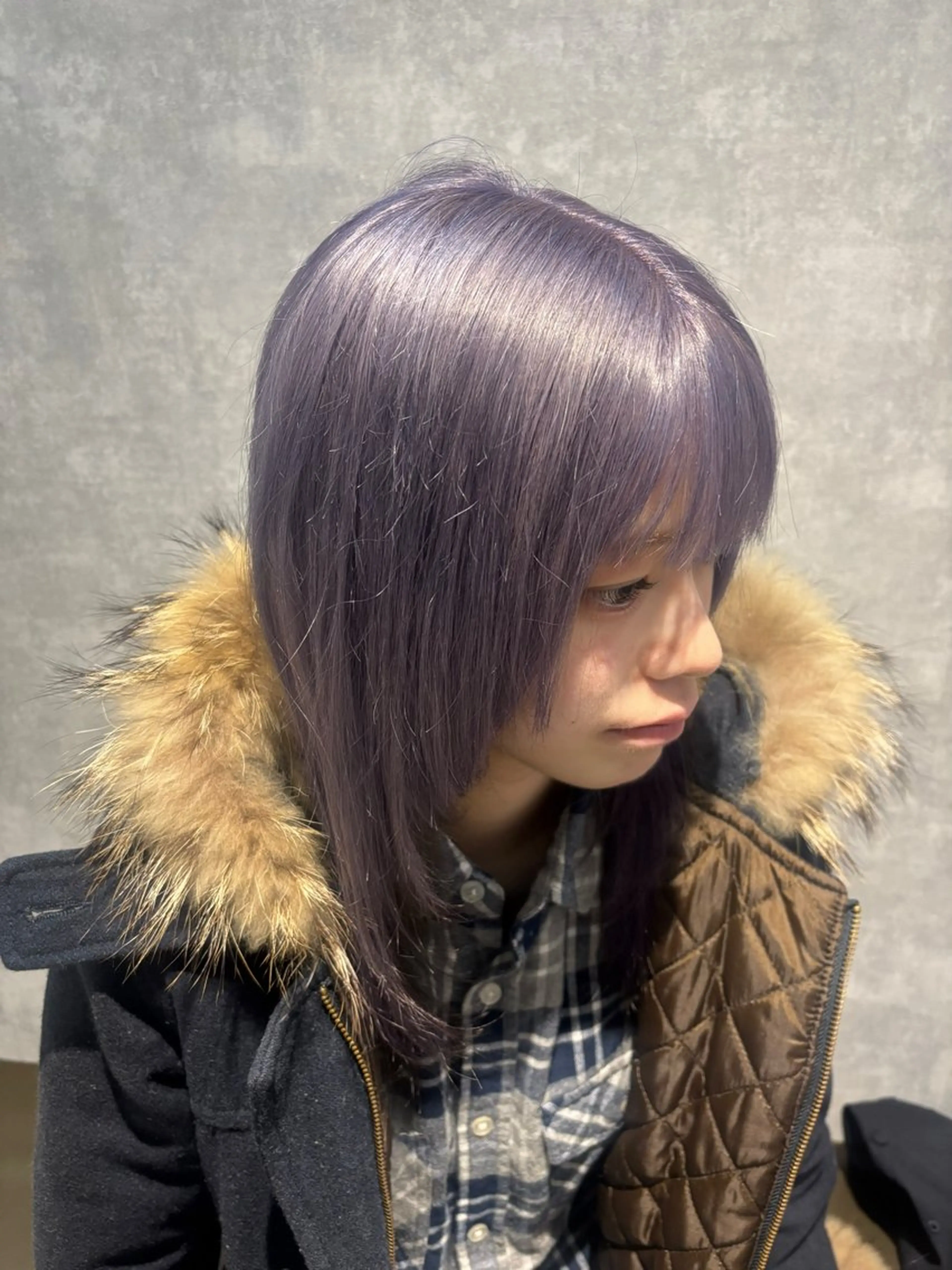 ミディアム カラー カット ヘアカラー トリートメント 🌐NATSUMI 🌐【寒色カラー】のヘアスタイル