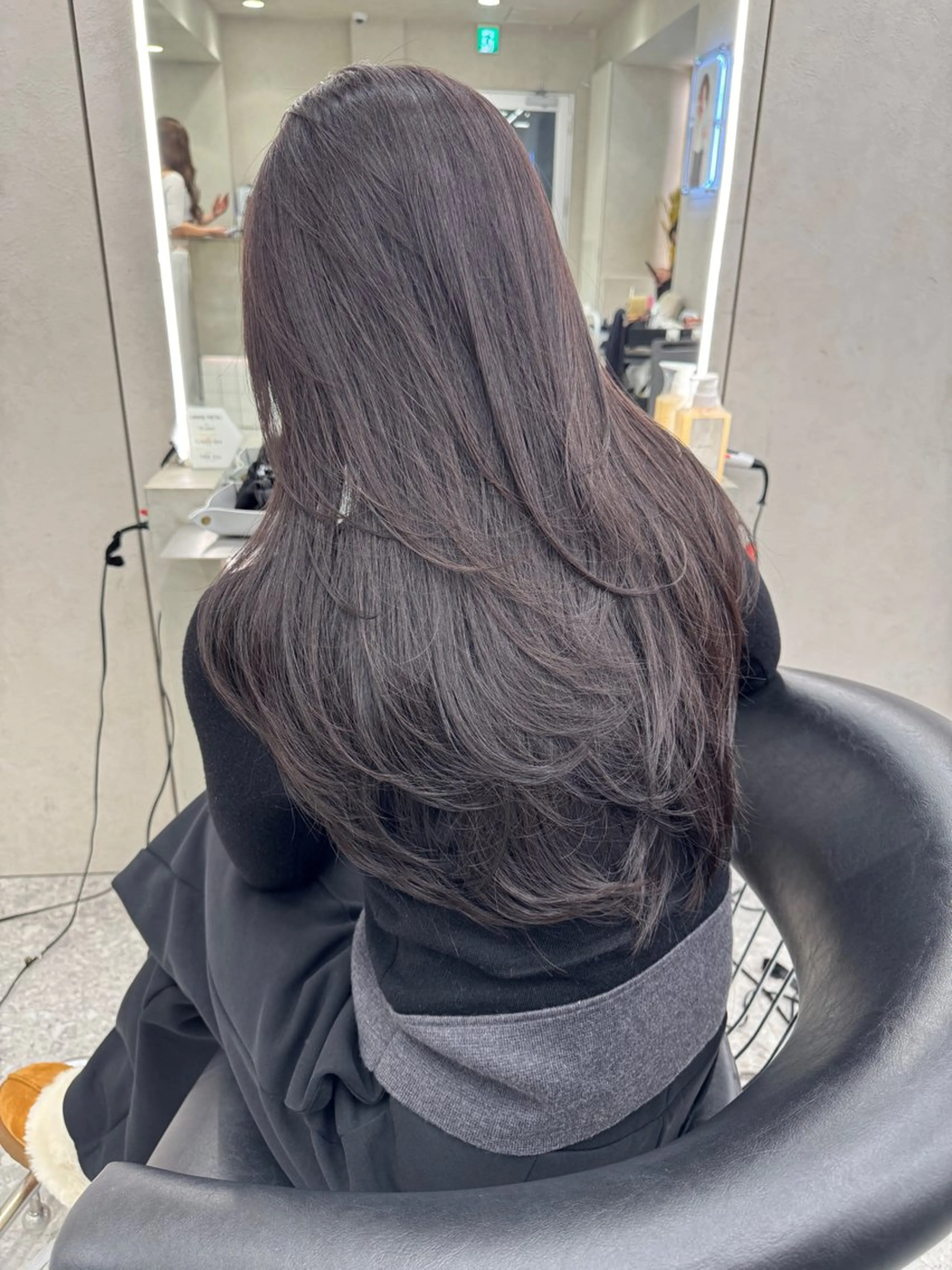 セミロング カット ヘアカラー 顔周り🇰🇷ロンド レイヤー✨カジワラのヘアスタイル