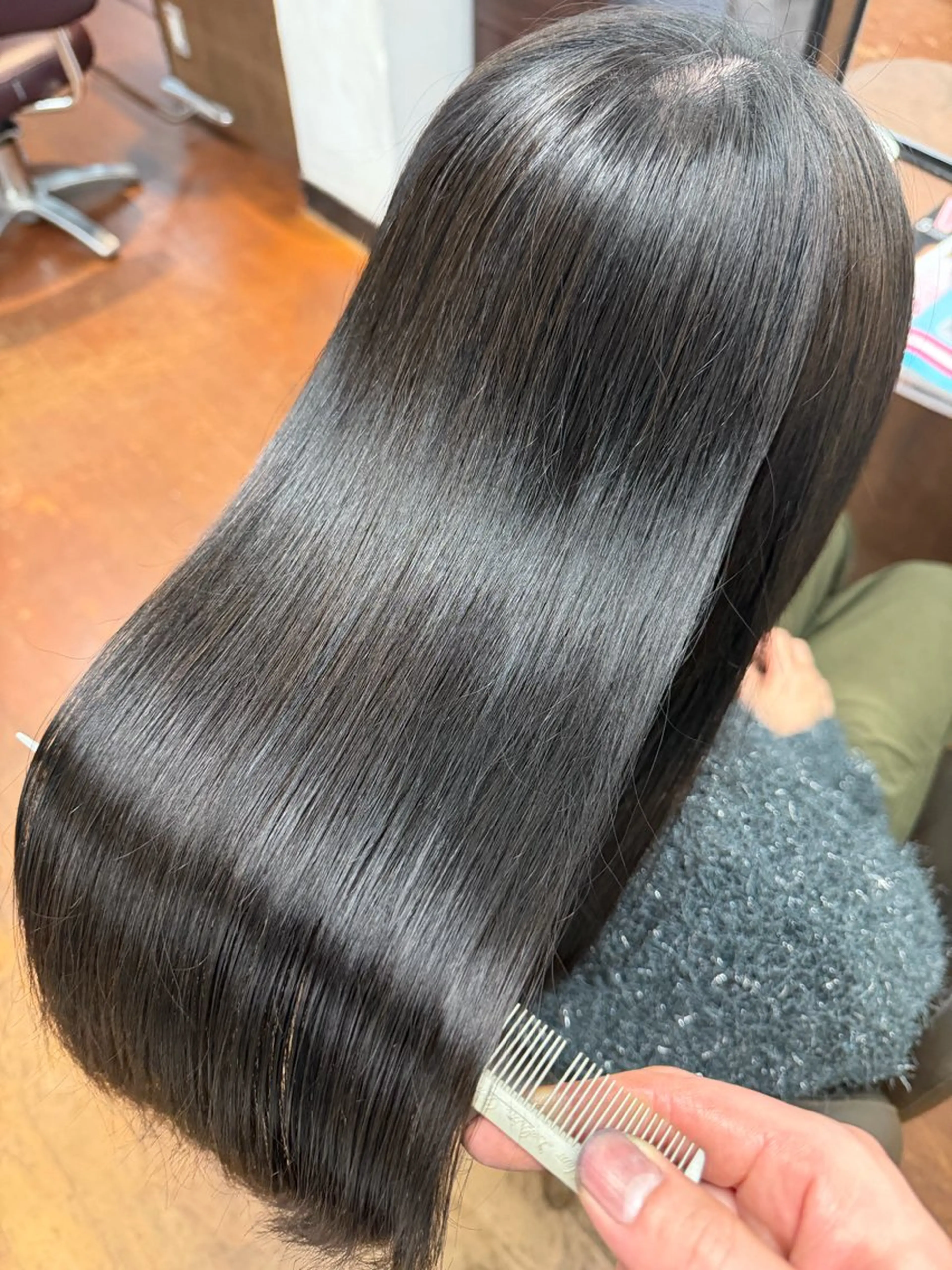 ロング カット 縮毛矯正 柏木 司のヘアスタイル