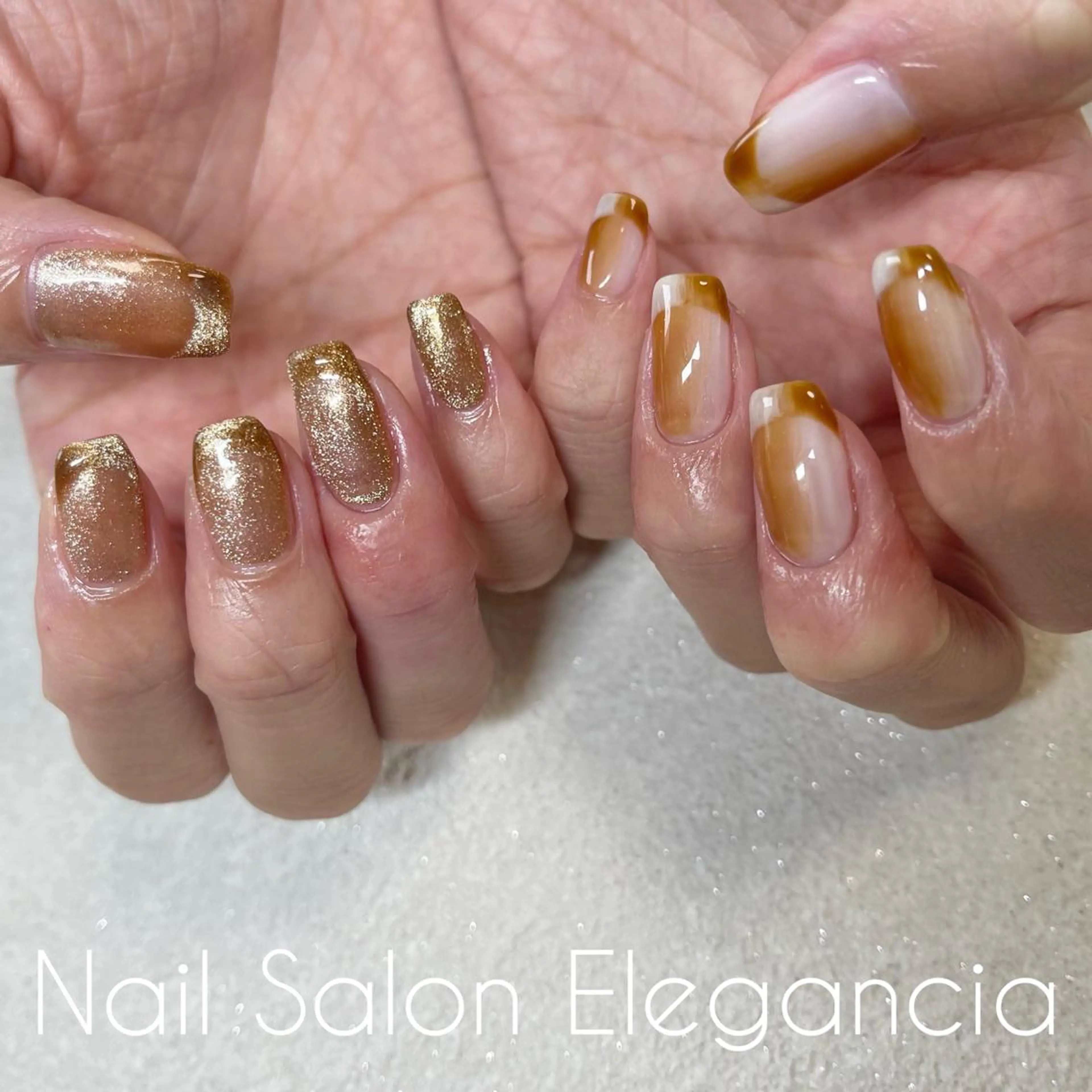 カラー ネイル フレンチネイル オンブレフレンチ ハンドネイル Elegancia. Hiromiのネイルデザイン