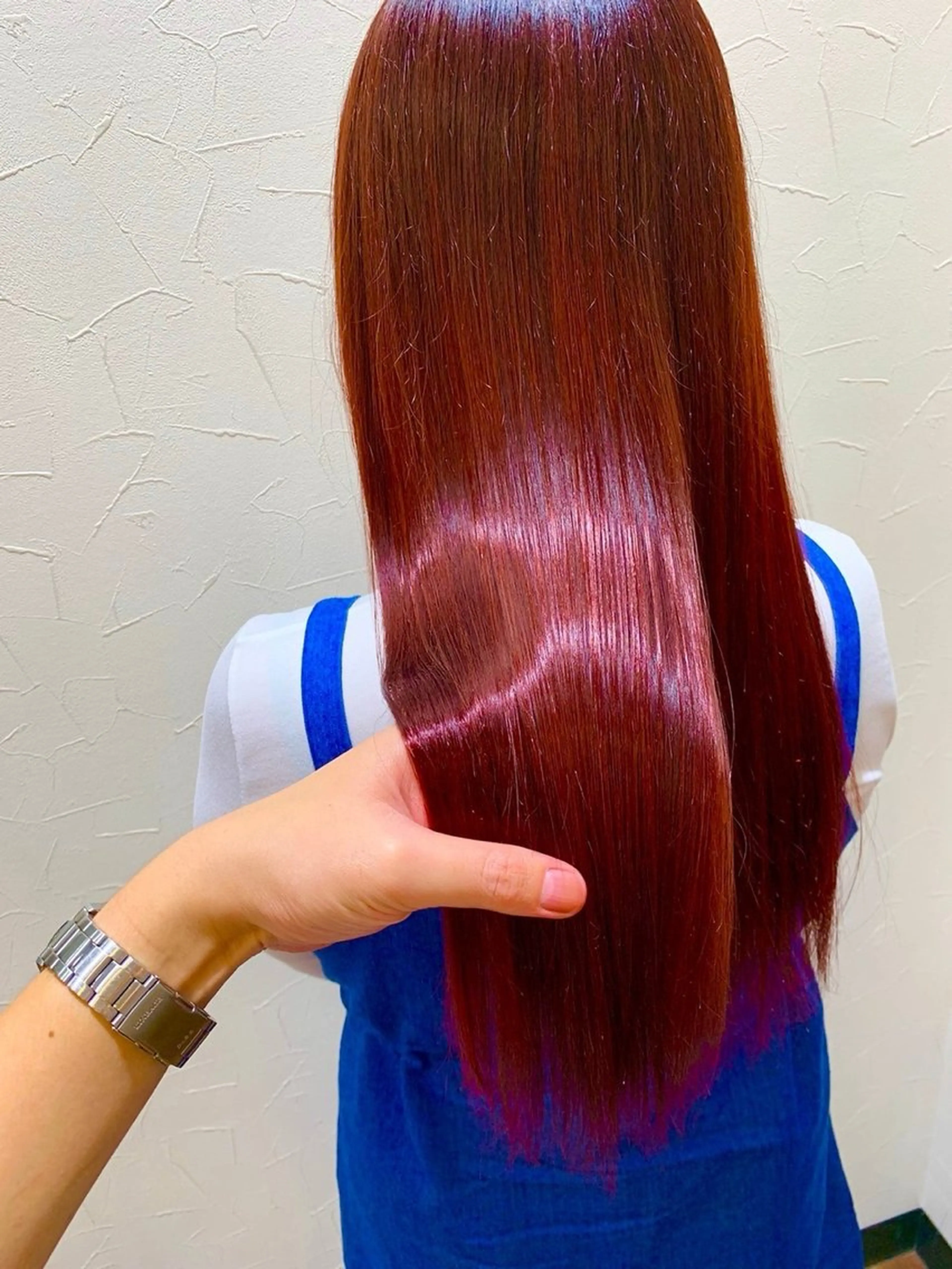 セミロング カラー ブラウンカラー レッドカラー レッドブラウン 髪質改善 トリートメント カット ヘアカラー トリートメント 栗原  大輔のヘアスタイル