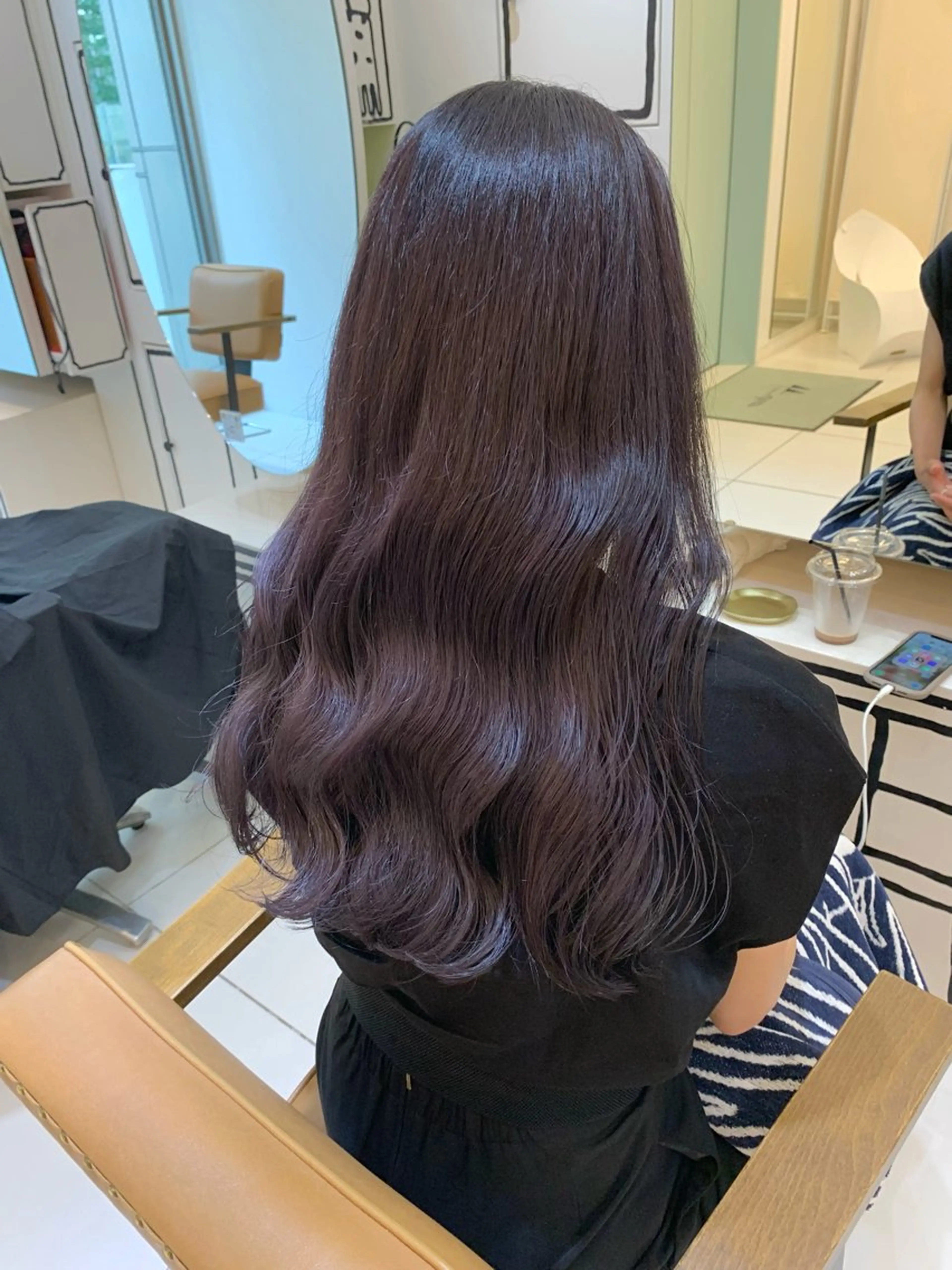 ロング カラー カット ヘアカラー トリートメント moeka レイヤー /艶カラー/韓国のヘアスタイル