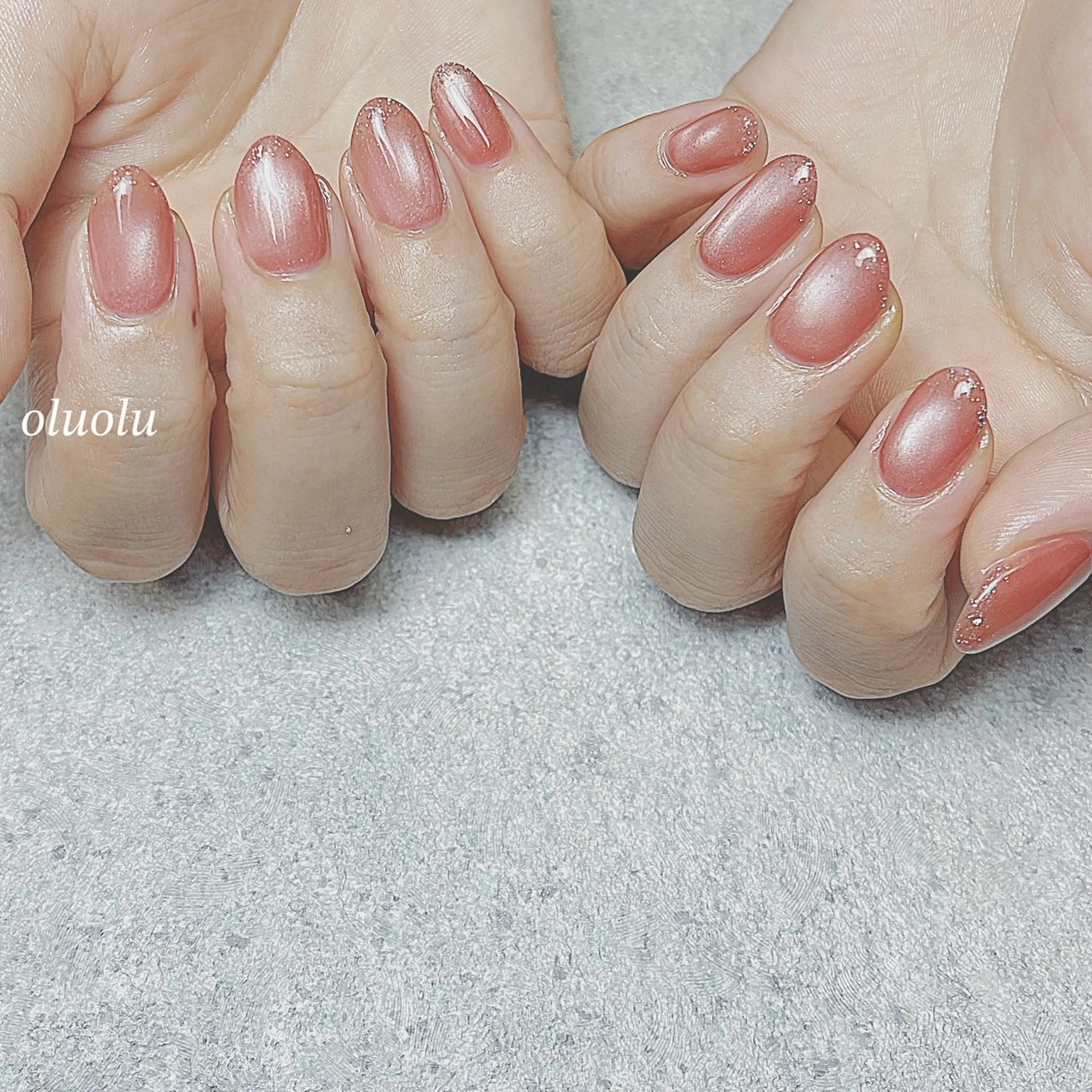 ネイル アートネイル フラッシュネイル キラキラネイル マグネットネイル 大村 紬華のネイルデザイン