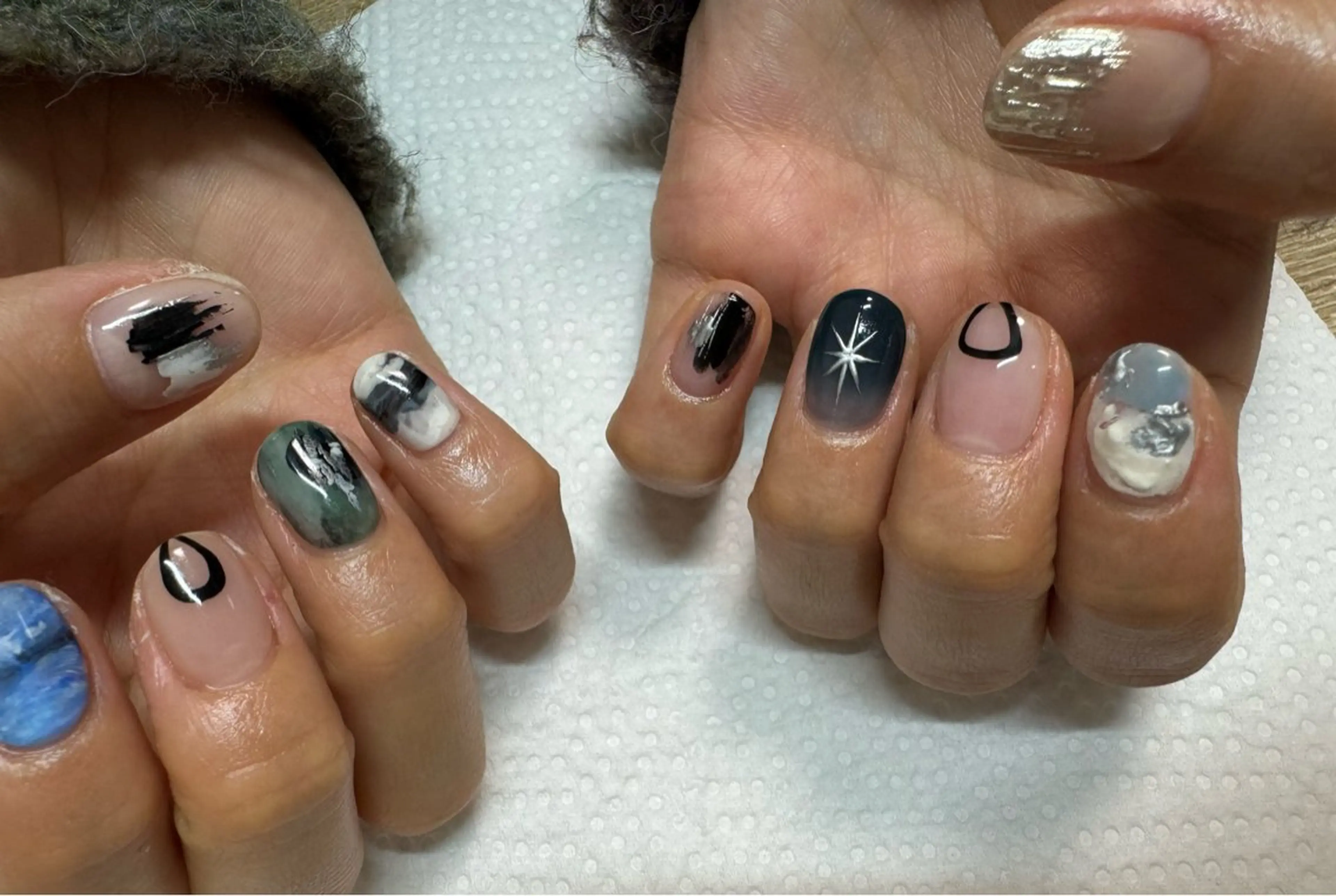 ネイル 韓国ネイル ニュアンスネイル オフィスネイル シンプルネイル 春ネイル MH_ Nailのネイルデザイン