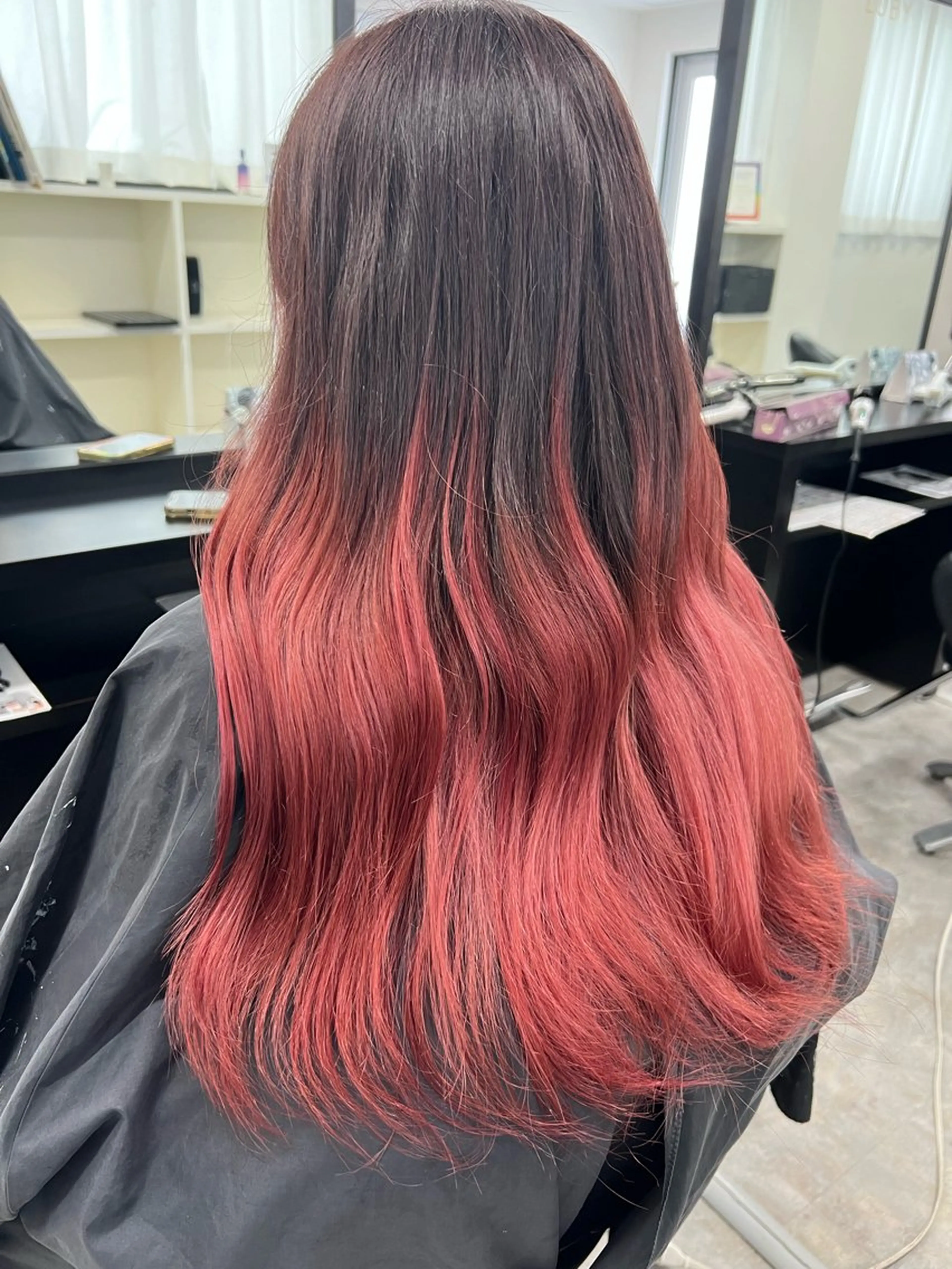 ロング カラー ブラウンカラー グラデーションカラー ピンクカラー C'LD Hair トモヤのヘアスタイル