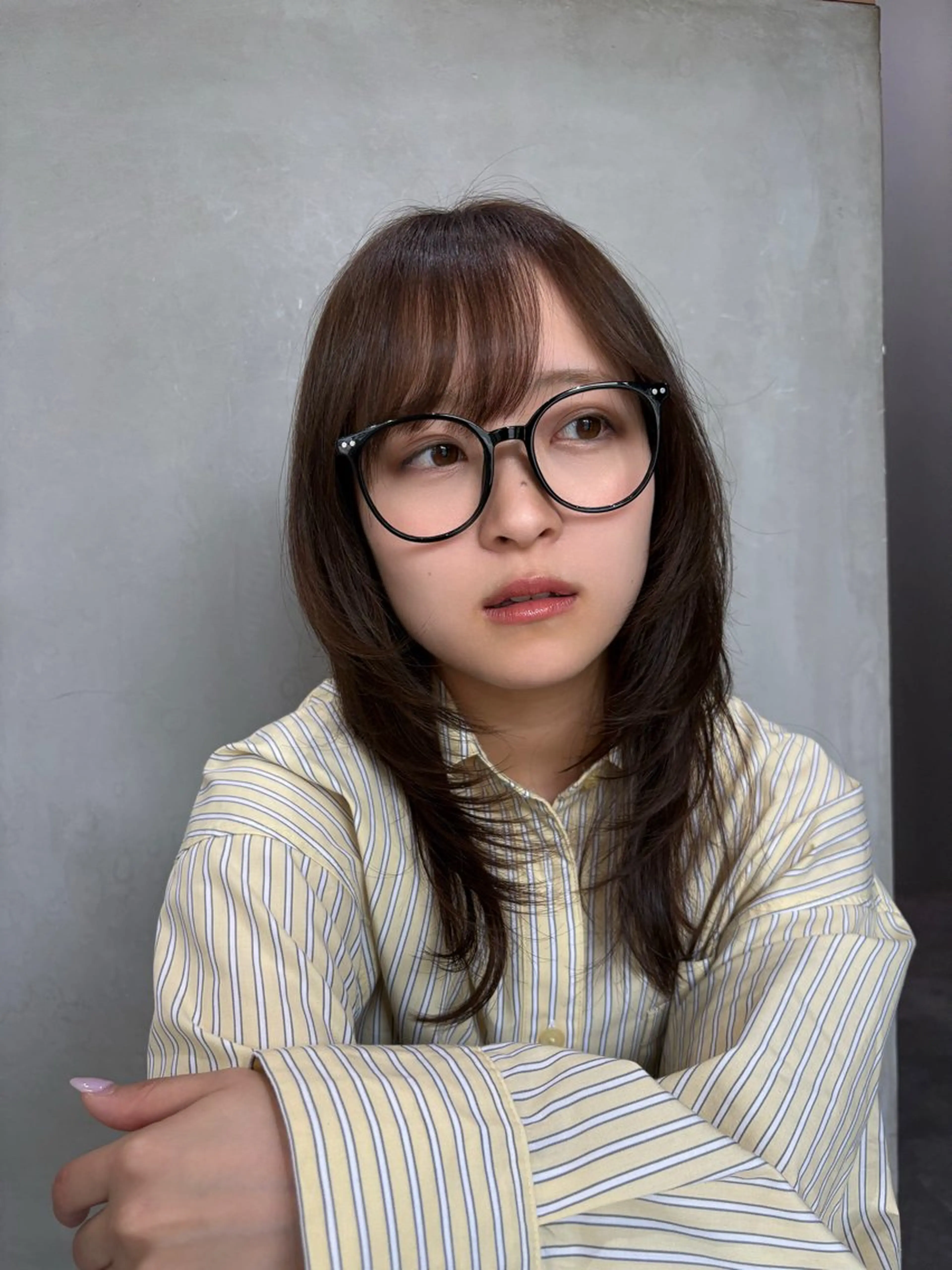 セミロング ヘアカラー 🌿ボブ/暖色/ 艶カラー/Rukiのヘアスタイル