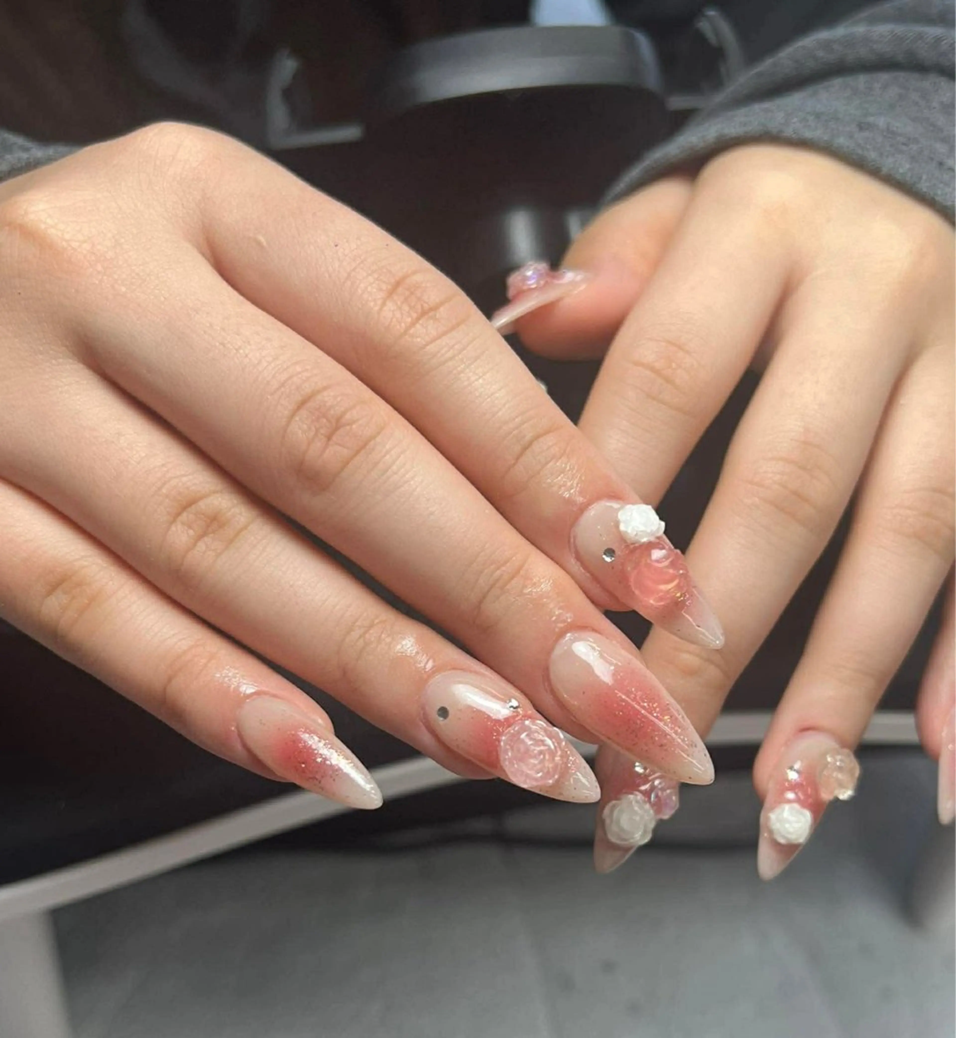 ネイル 韓国ネイル 持ち込み ニュアンスネイル ネイルチップ ハンドネイル Tini ANA.CHUOのネイルデザイン