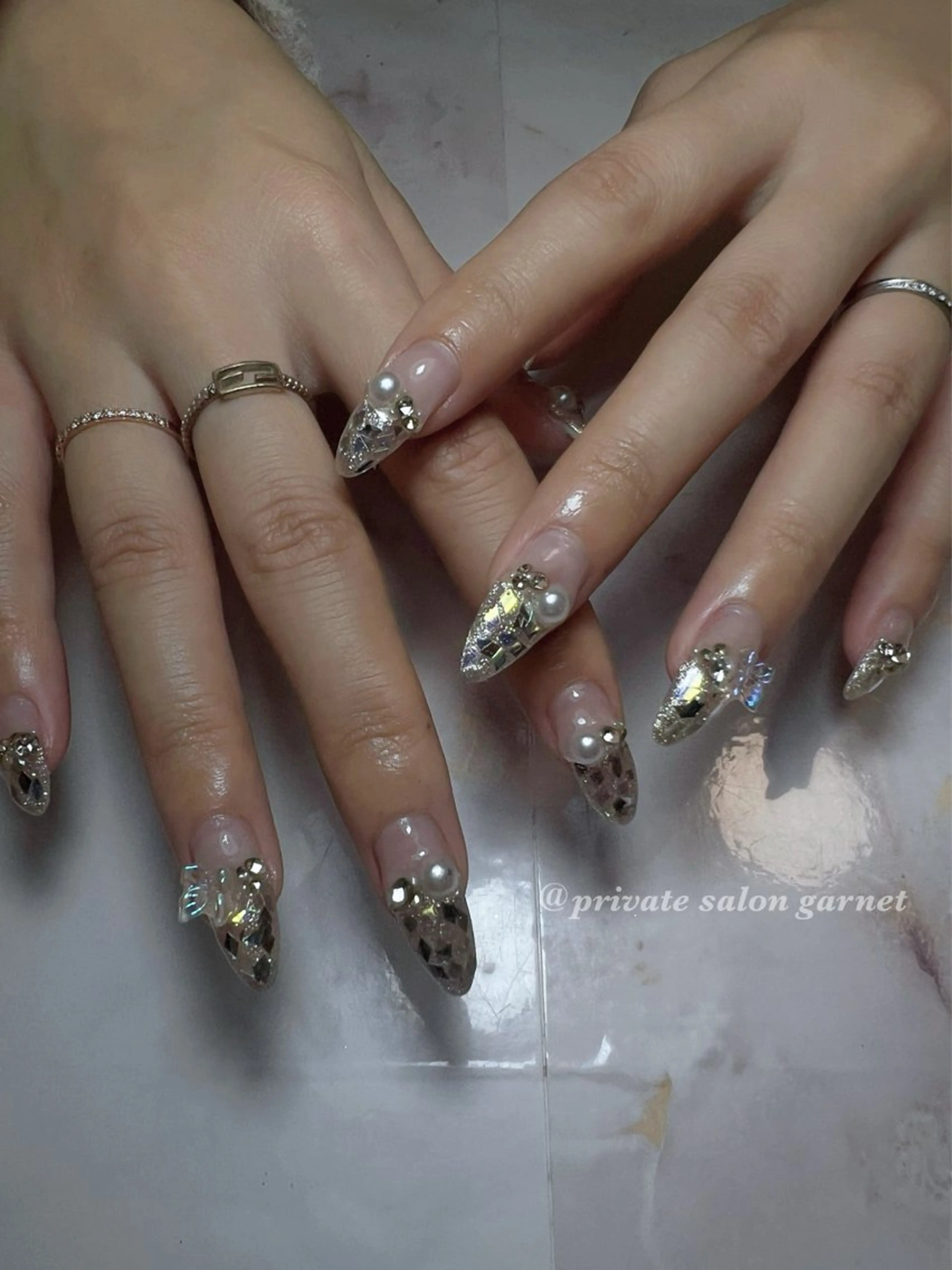 ネイル キラキラネイル Garnet nailのネイルデザイン