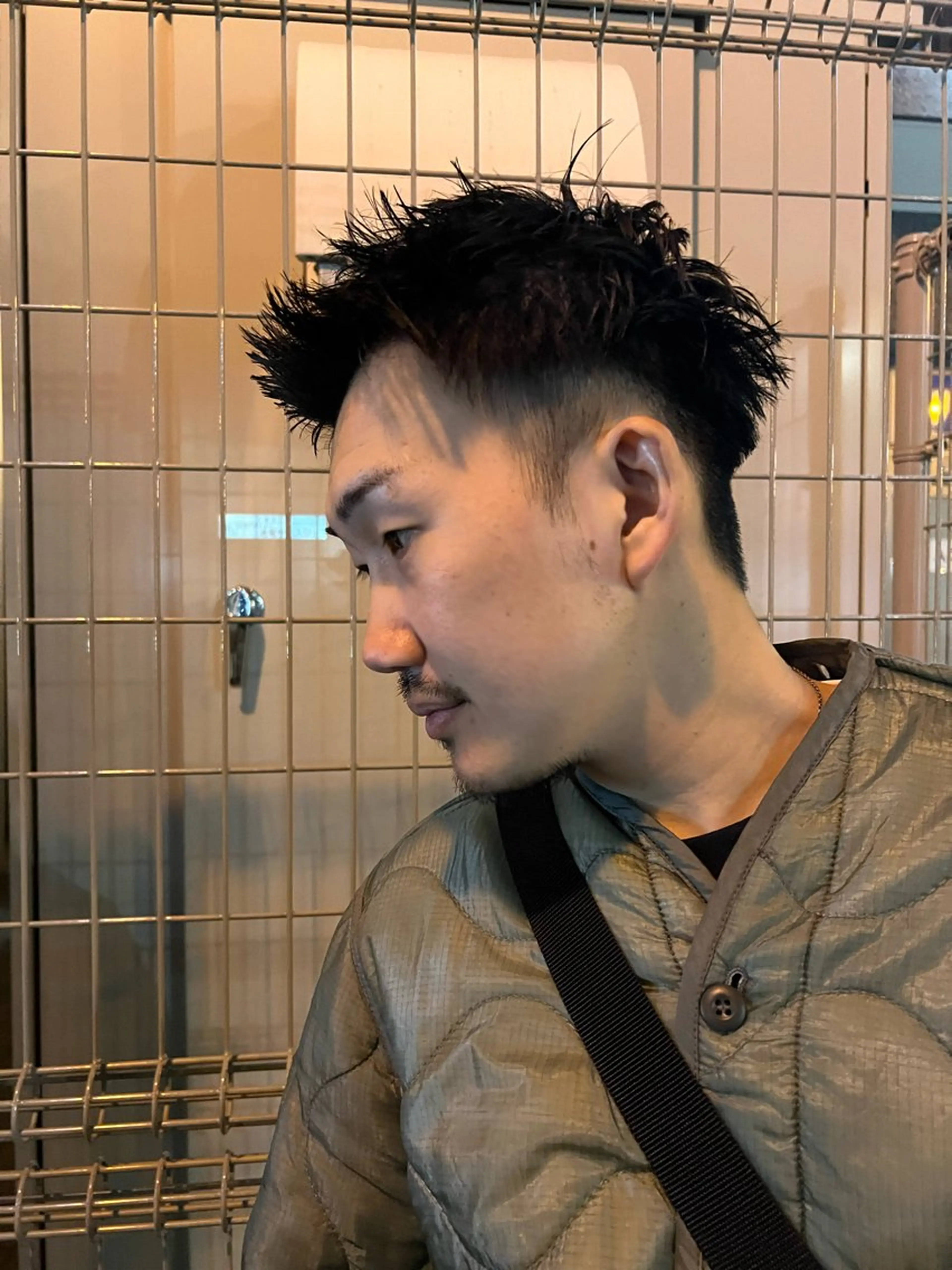 メンズ スパイキーショート 永山 萌文のヘアスタイル