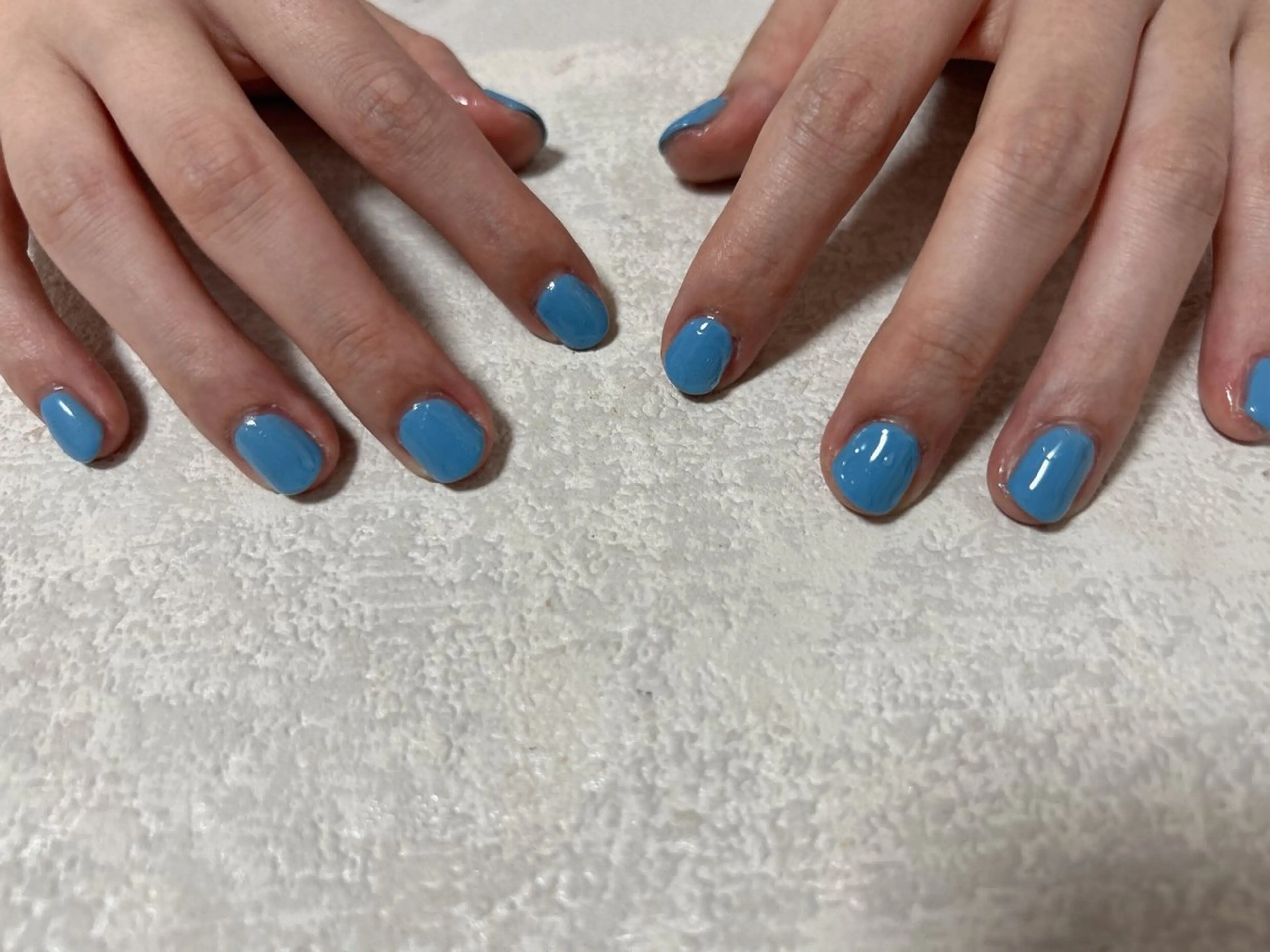 ネイル オーロラネイル ブルー フットネイル フレンチネイル ジェルネイル ハンドネイル mogunail &blowのネイルデザイン