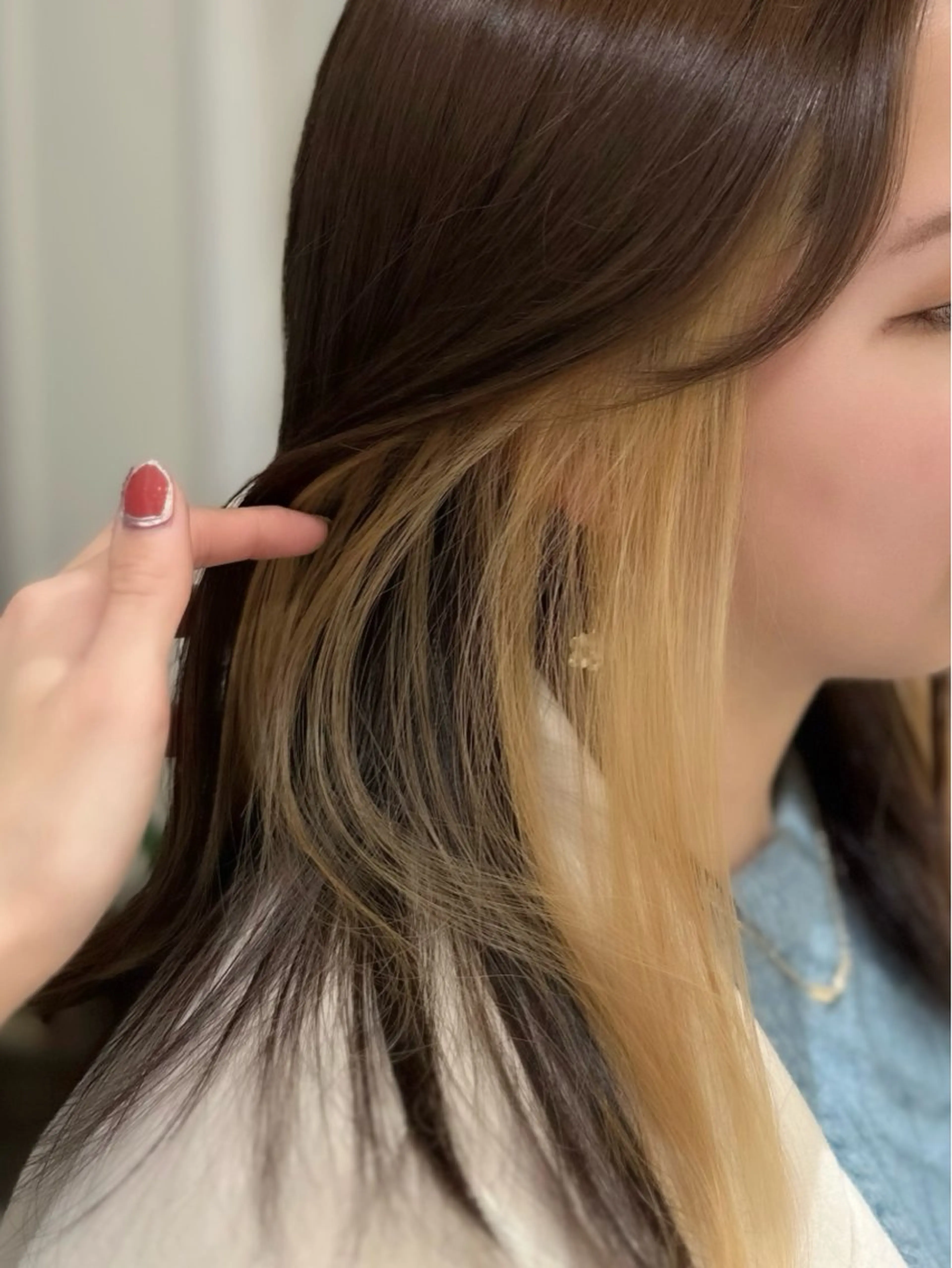 セミロング カラー ベージュカラー イヤリングカラー 🤍ハイライト/ レイヤー/銀座🤍のヘアスタイル