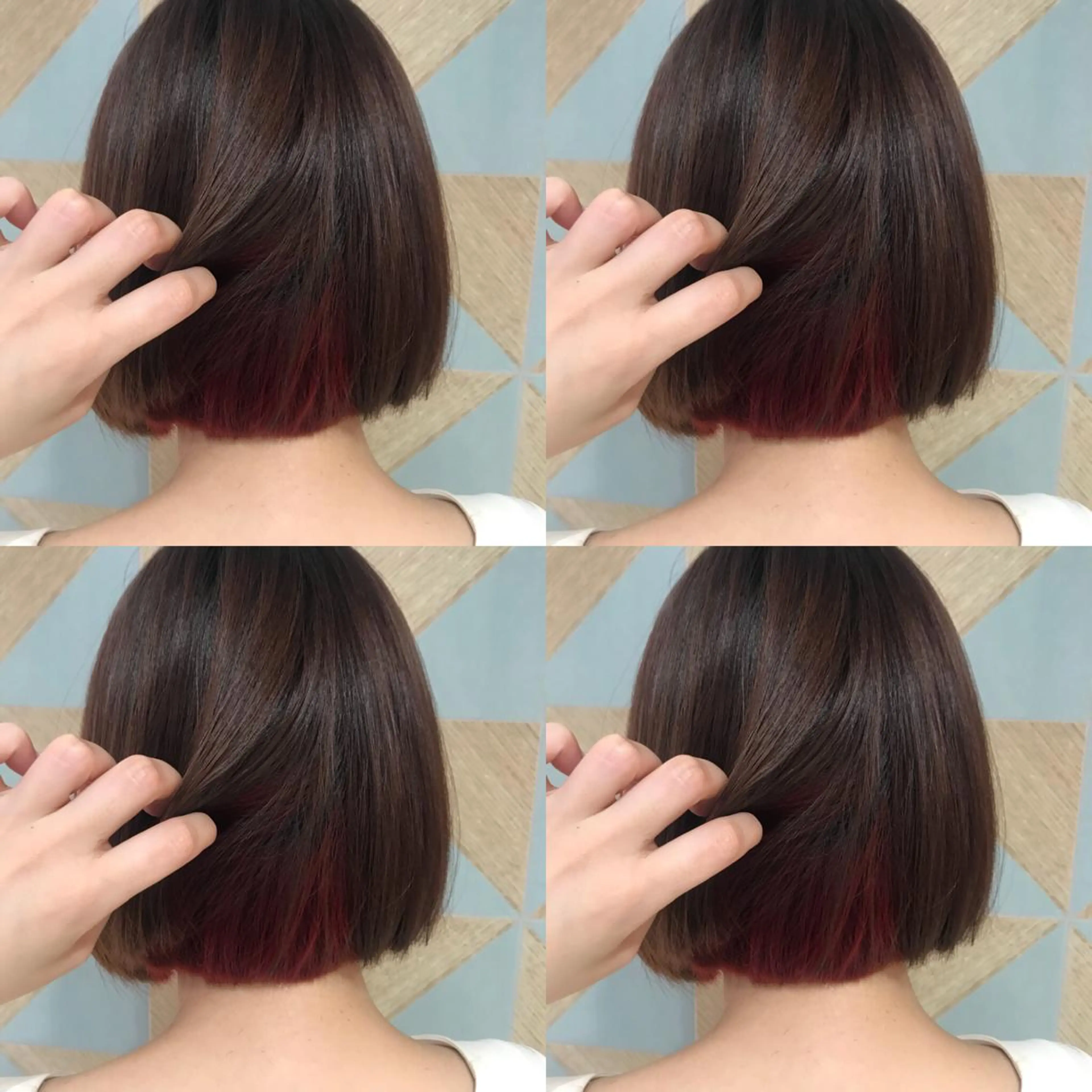 ミディアム カラー 小栗 麻衣のヘアスタイル