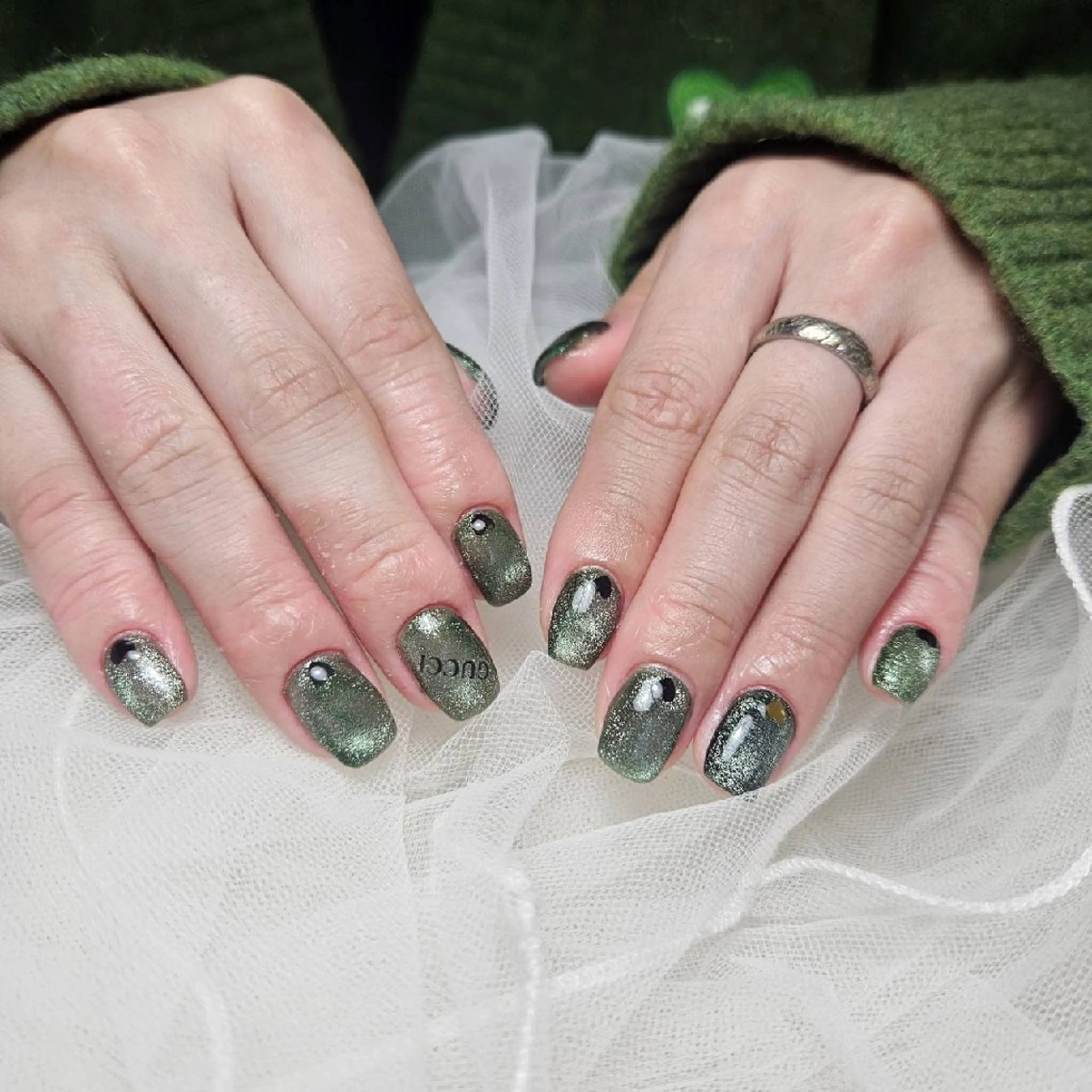 ネイル ハート ハンドネイル 門戸厄神プライベートサロンulunail所属・ulunail mikaのネイルデザイン