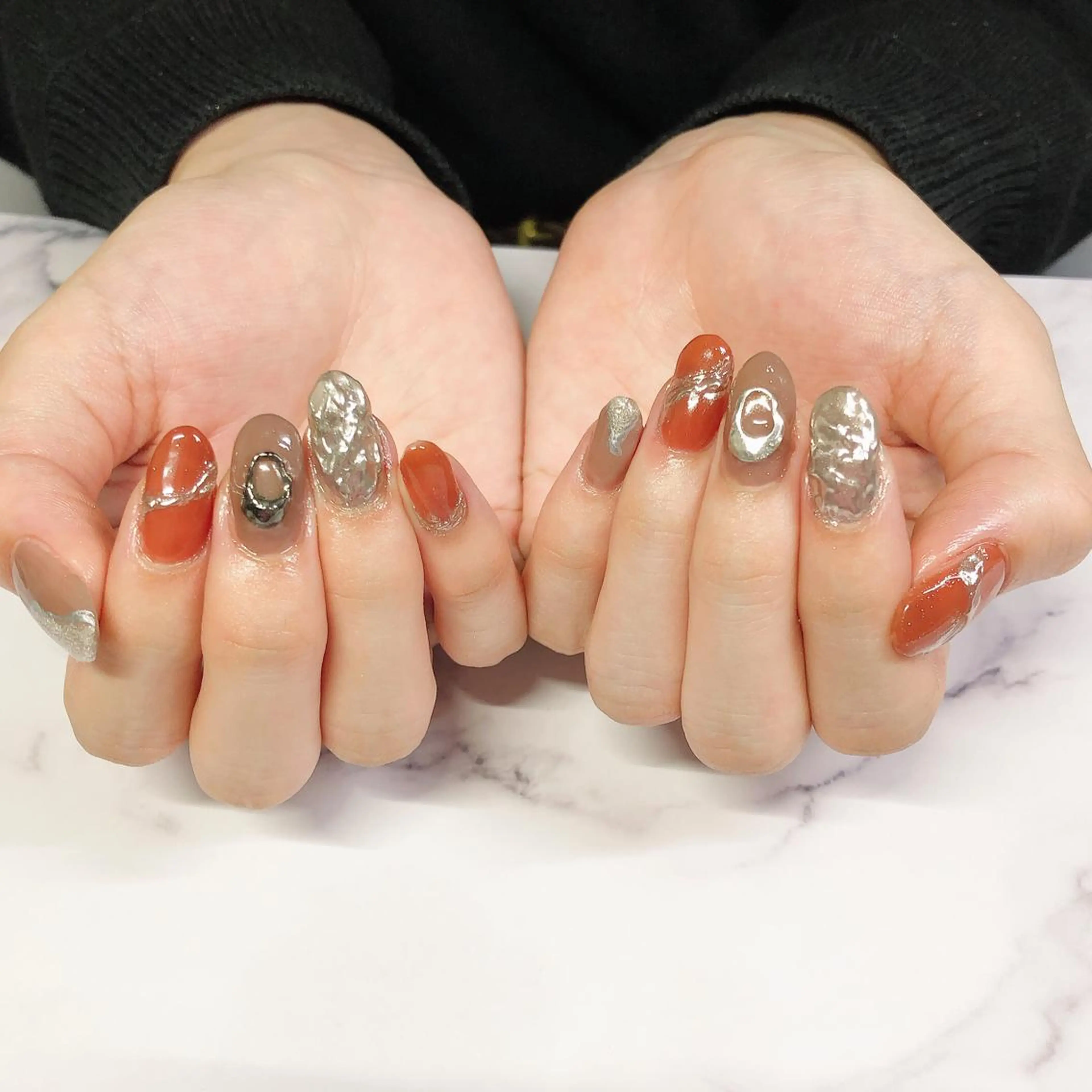 ネイル 持ち込み ニュアンスネイル 奥園 良恵のネイルデザイン