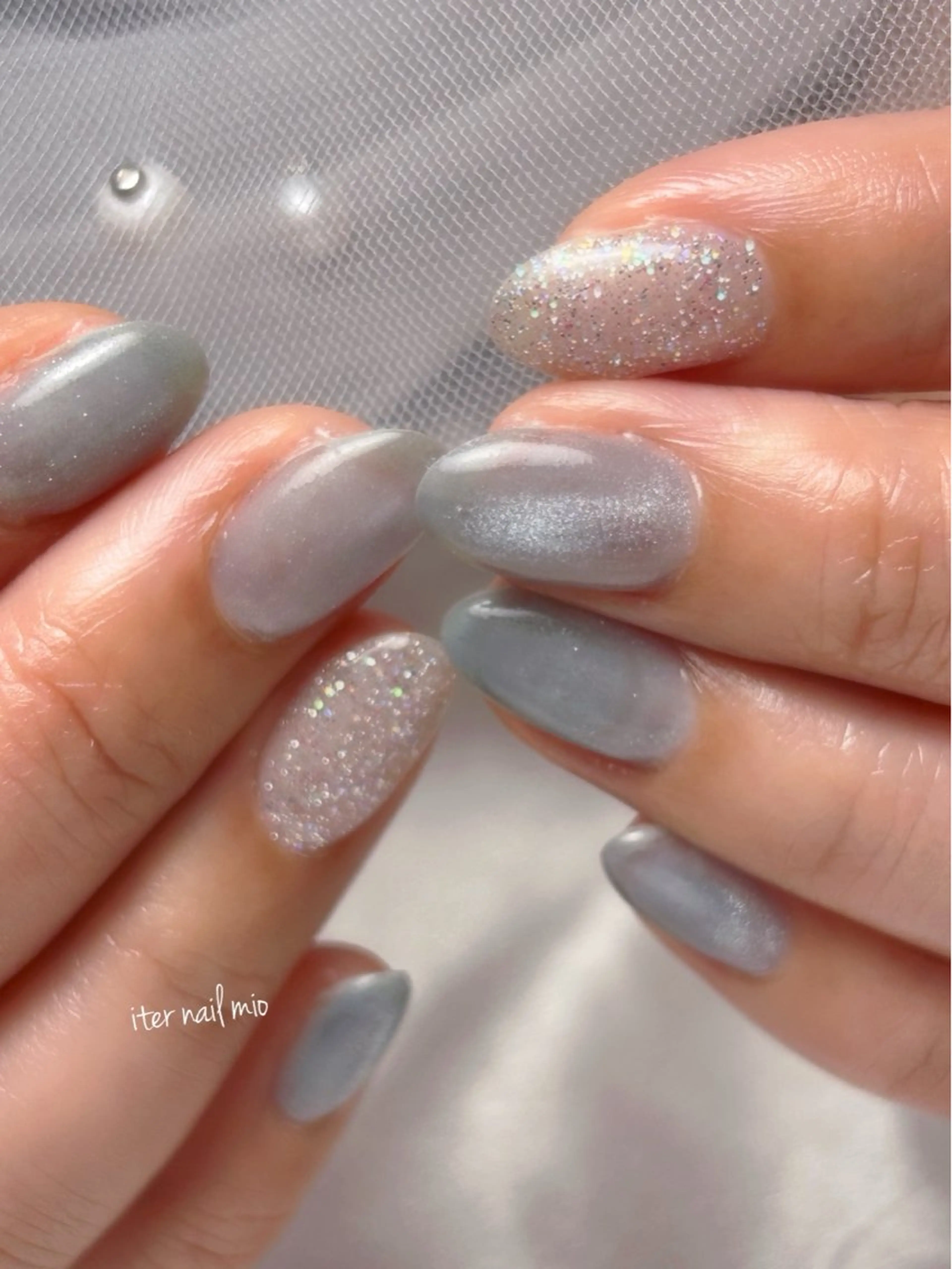 ネイル フラッシュネイル フラッシュマグ マグネットネイル ハンドネイル ITER mioのネイルデザイン