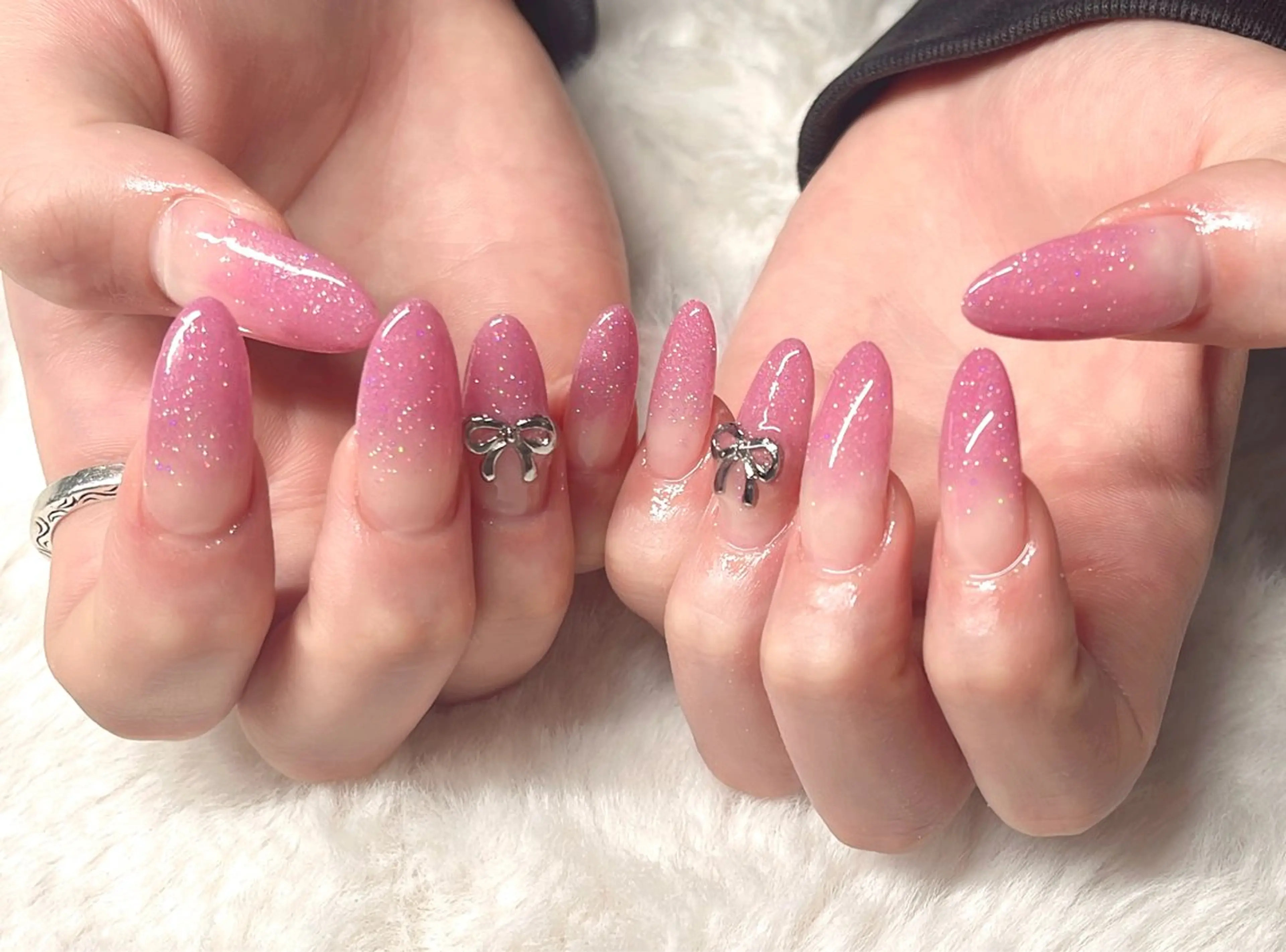 ネイル ラメ(グリッター) ラメグラデーション スカルプネイル Nao美 Nailのネイルデザイン