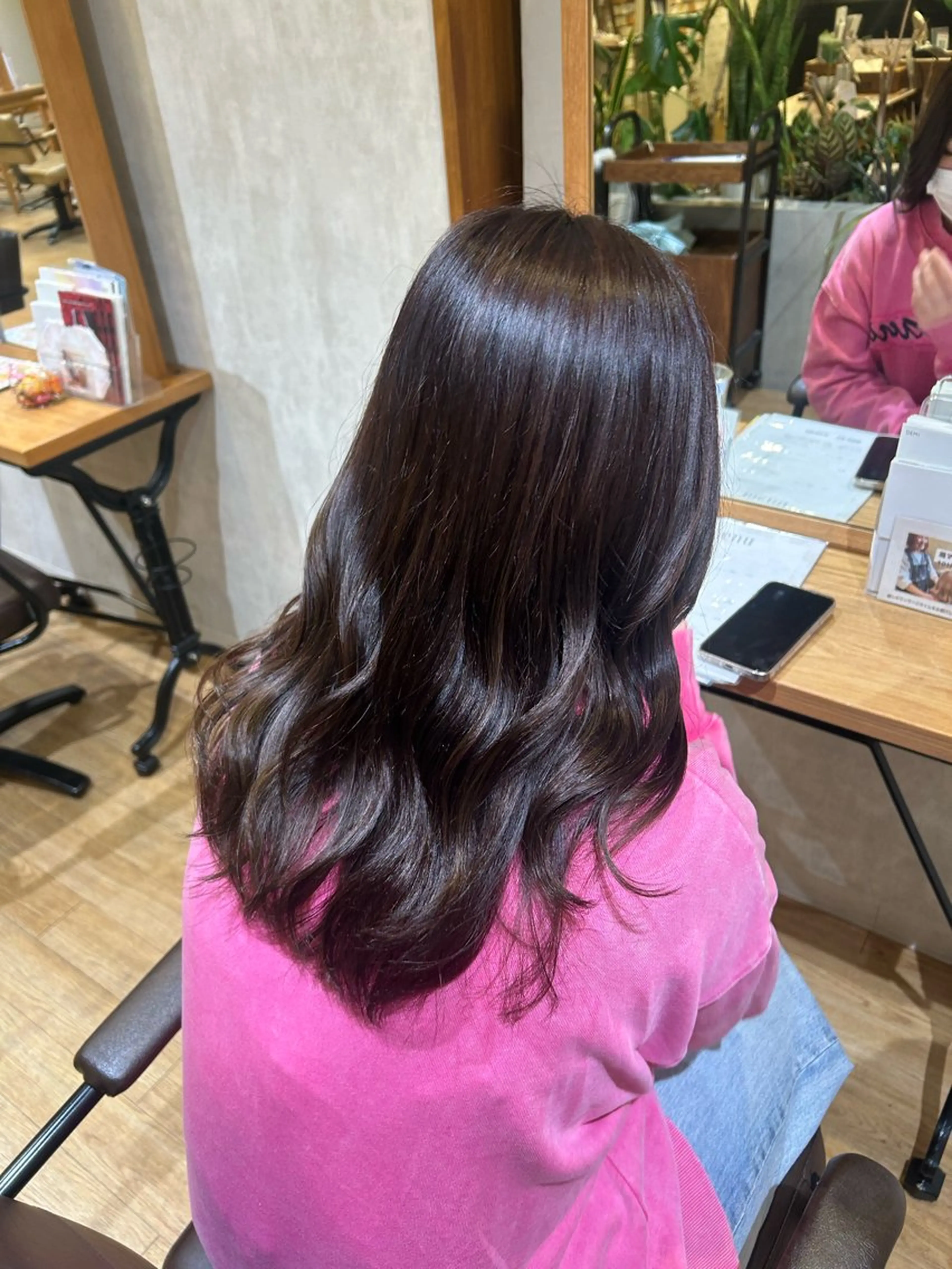 カラー ブラウンカラー ピンクカラー 竹本 柚衣子のヘアスタイル