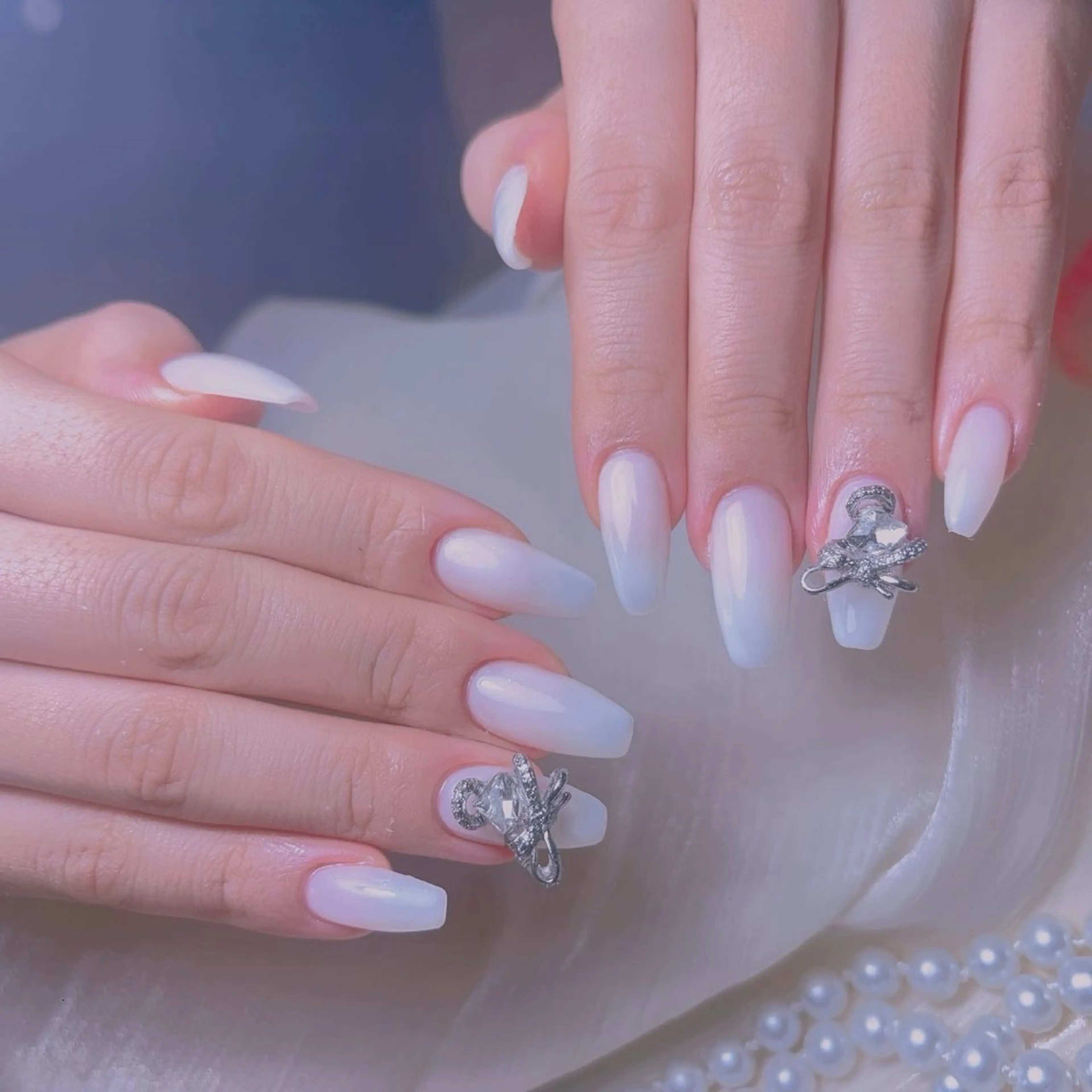 ネイル ハンドネイル M🌷nail 長さだし専門店のネイルデザイン