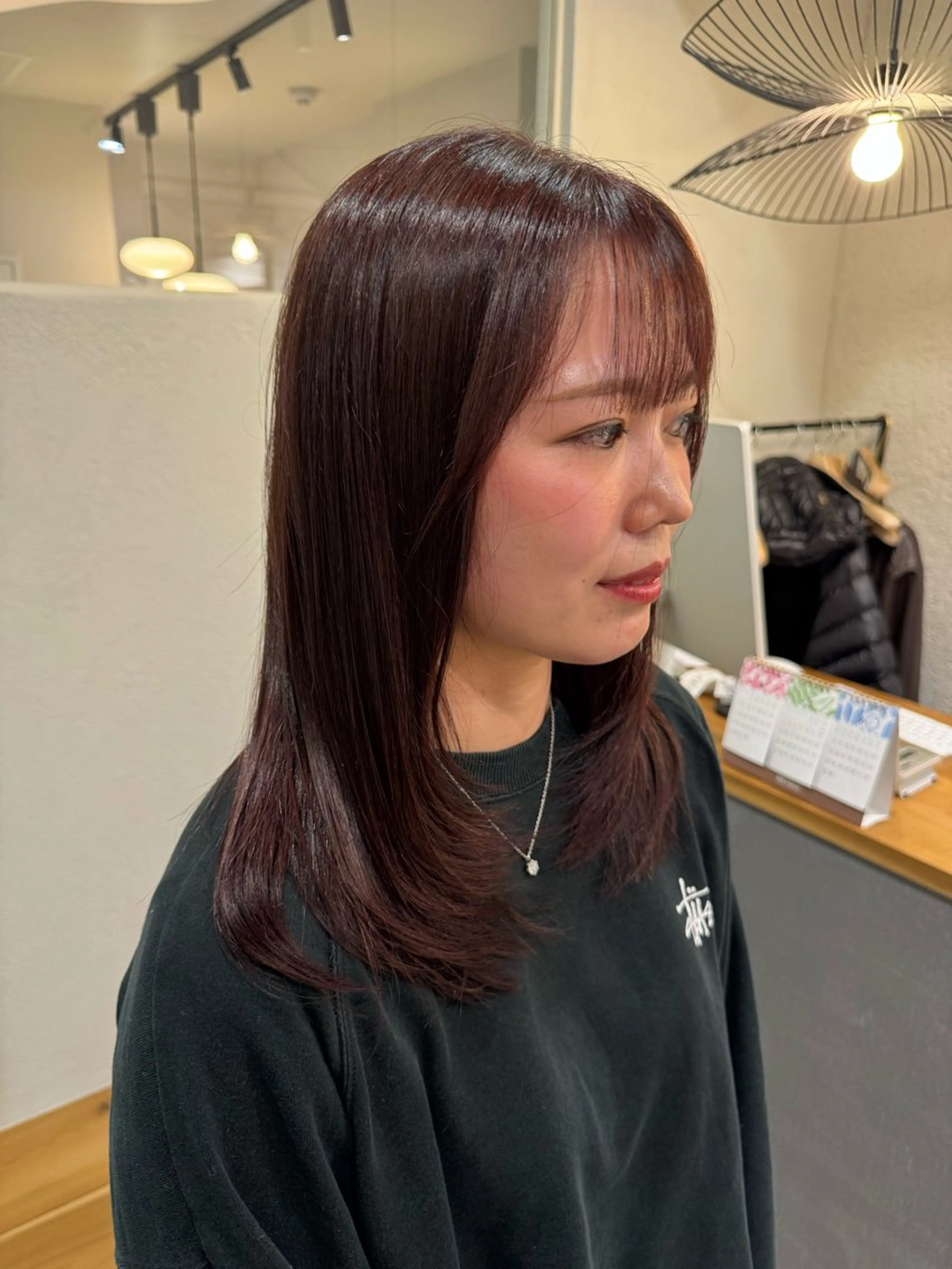 セミロング カット ヘアカラー 大船🫧ハイライト ボブ🫧持田樹のヘアスタイル