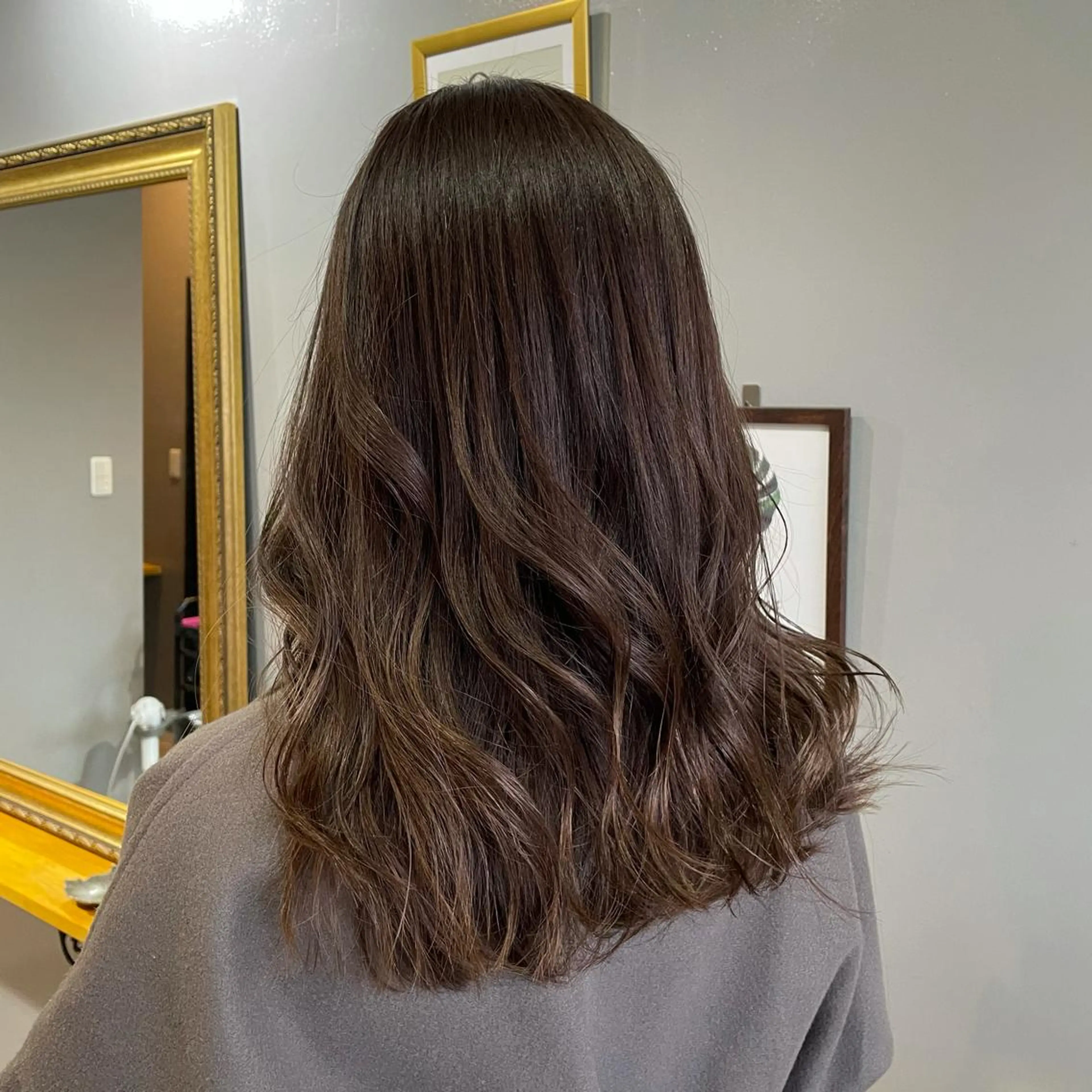 ミディアム カラー 渡辺俊介 暗髪カラー /美髪矯正/髪質改善のヘアスタイル