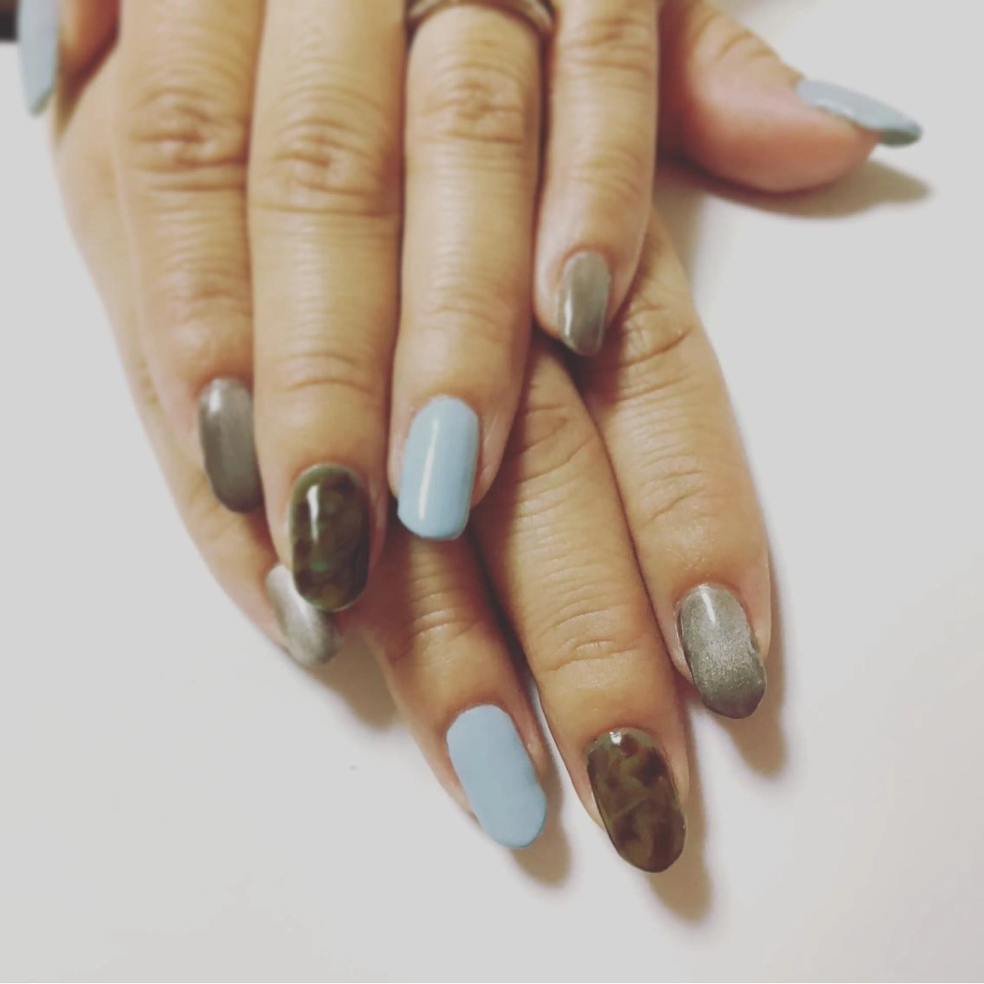 ネイル ブルー gui amichanのネイルデザイン