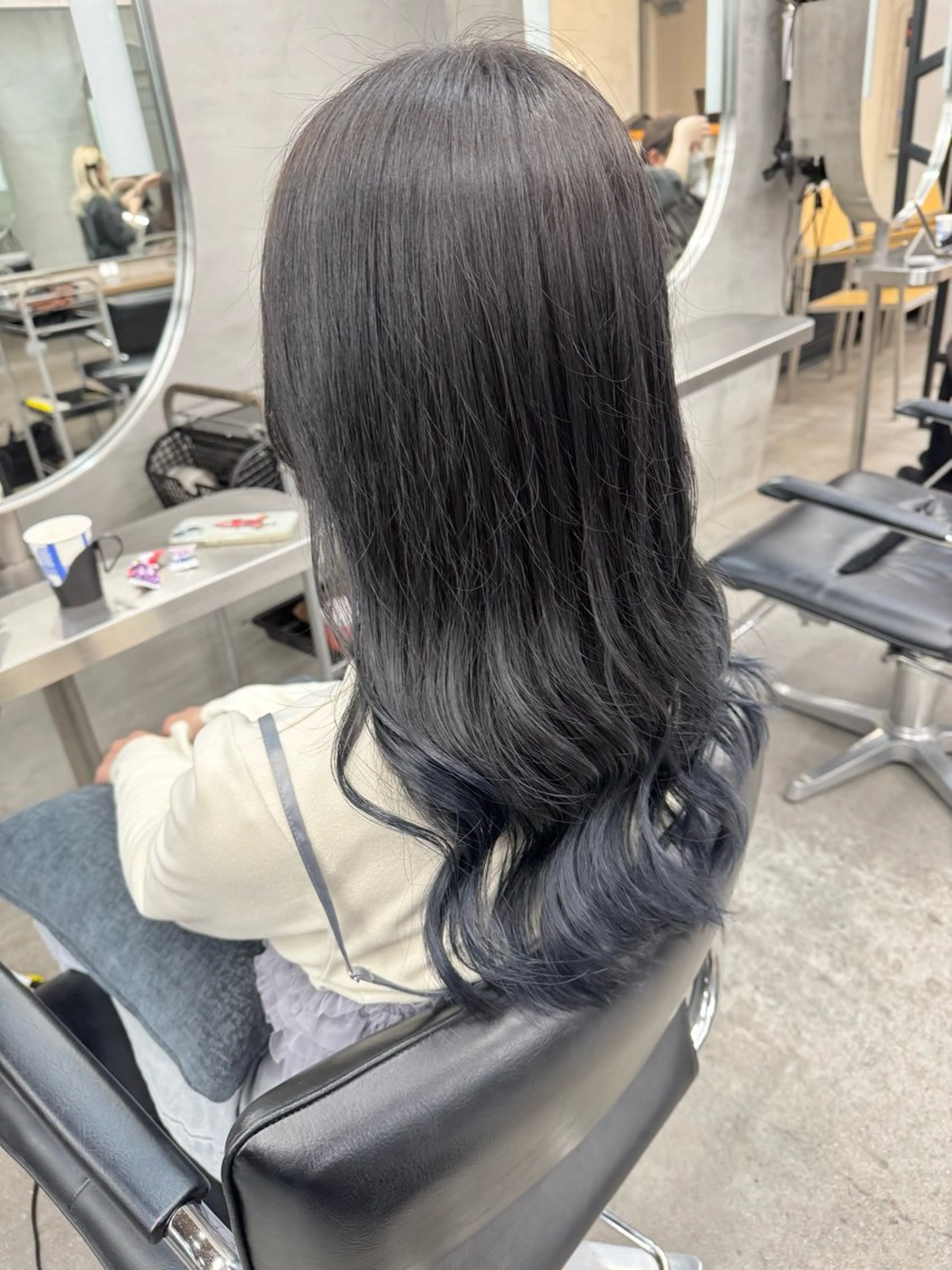 セミロング カラー 髪質改善＆艶カラー Zina💋池袋のヘアスタイル