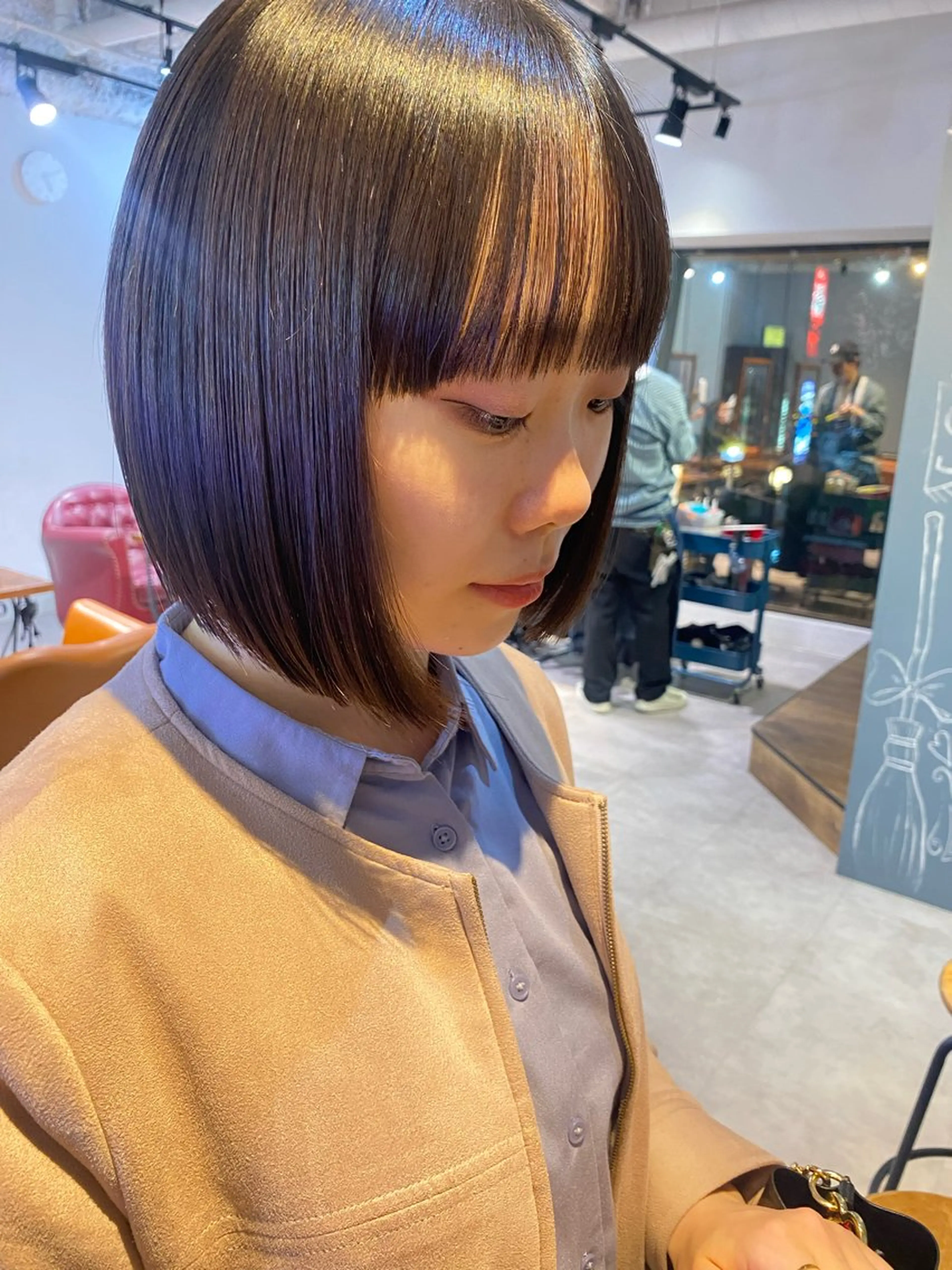 ショート パーマ ボブ ストレートパーマ カット 縮毛矯正 トリートメント scene. haraのヘアスタイル