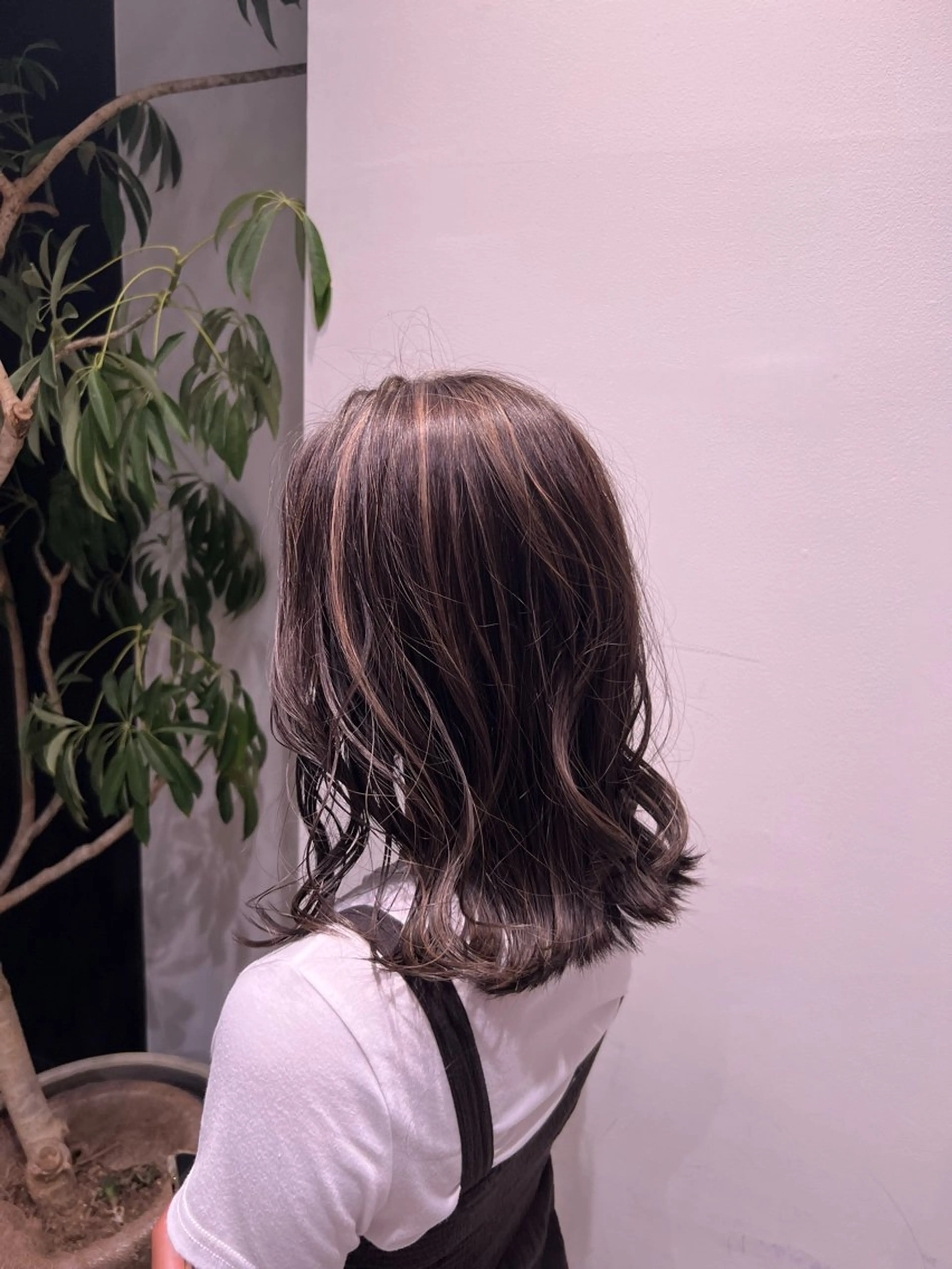 セミロング ハイライト パーマモデル募集中 🧡‬‪田中颯士のヘアスタイル