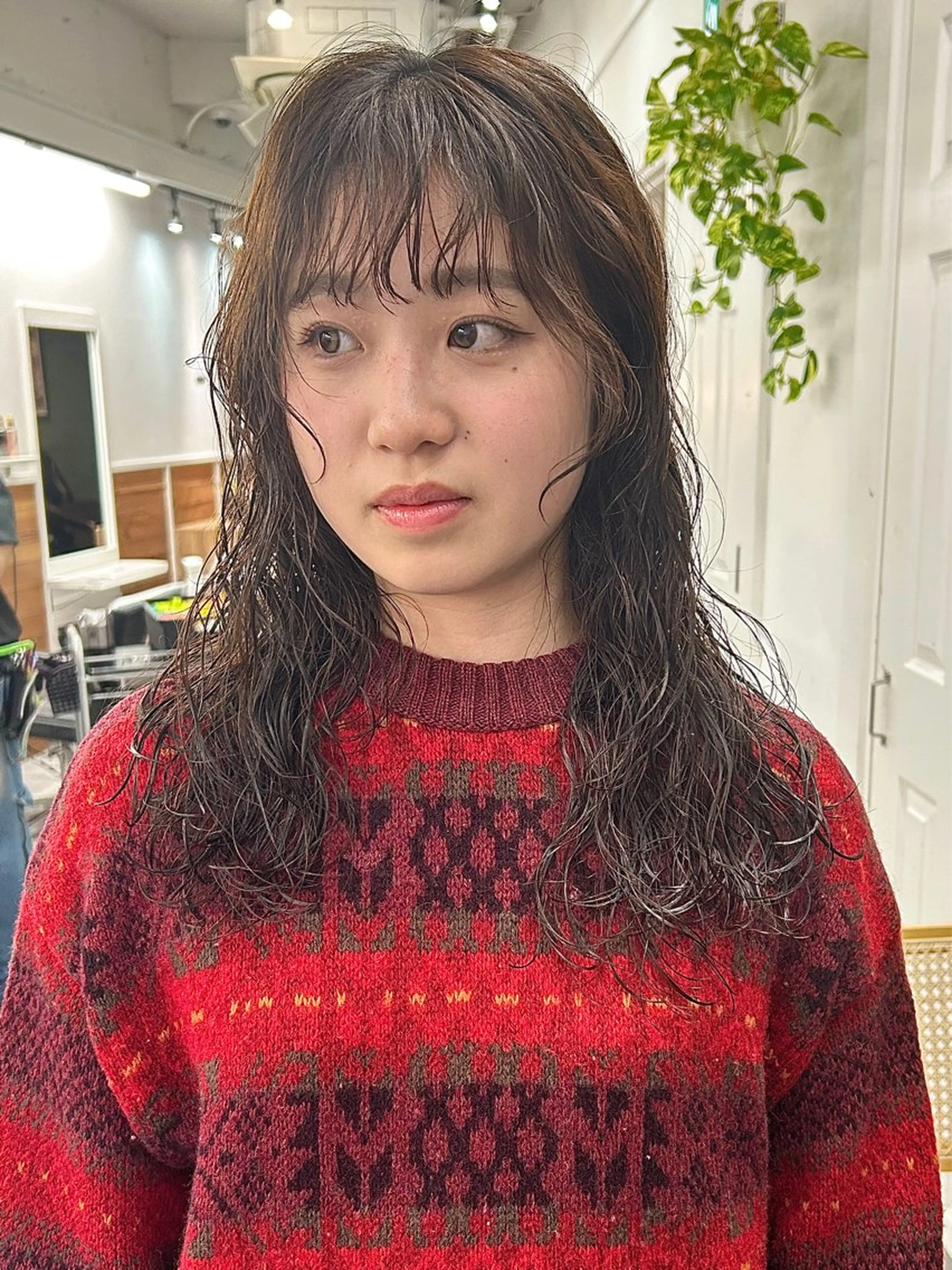 ロング パーマ カット パーマ トリートメント レイヤーボブ/ 艶カラー/サナ🌼のヘアスタイル