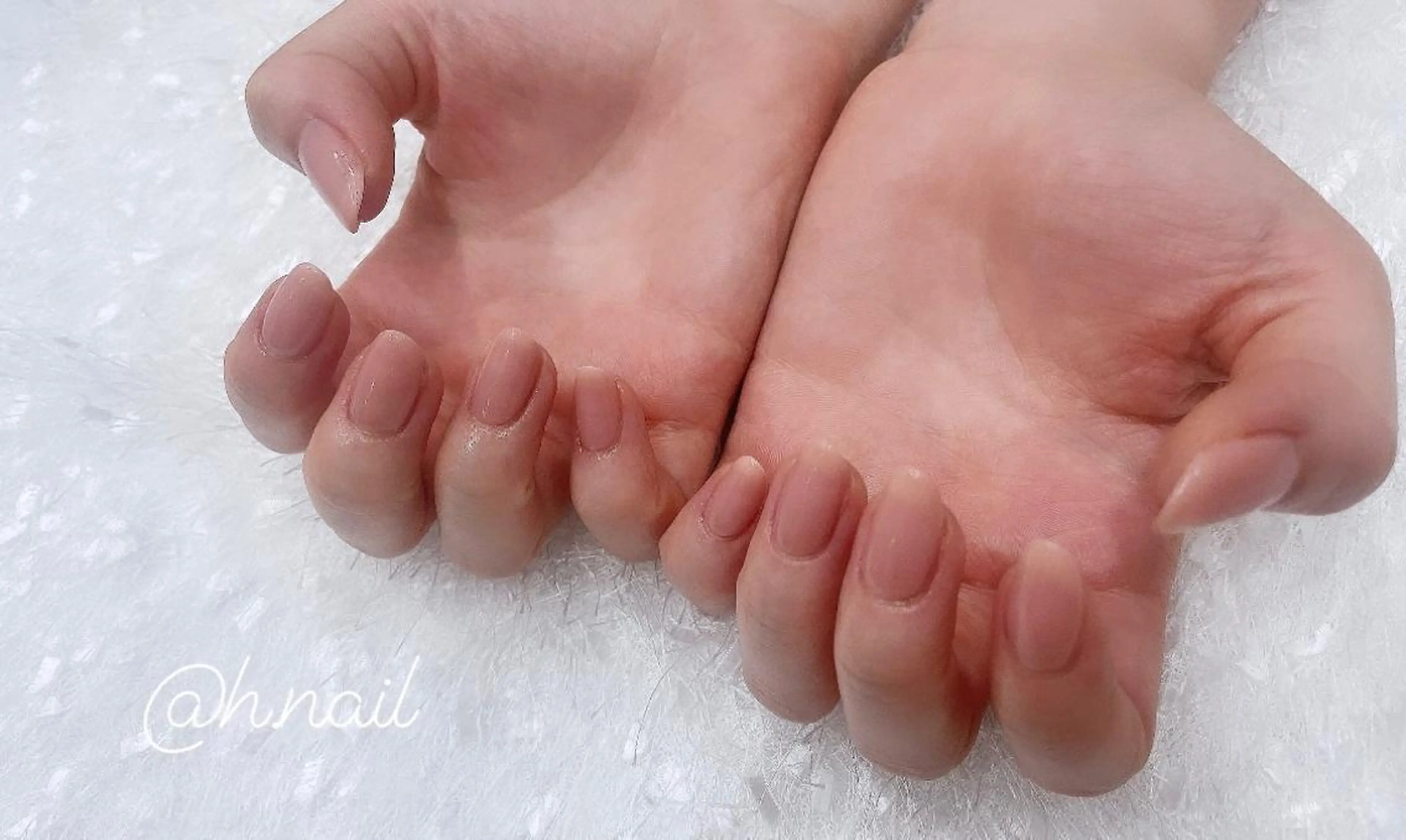 ネイル ワンカラーネイル ピンク ピンクベージュ Nakao Hitomiのネイルデザイン