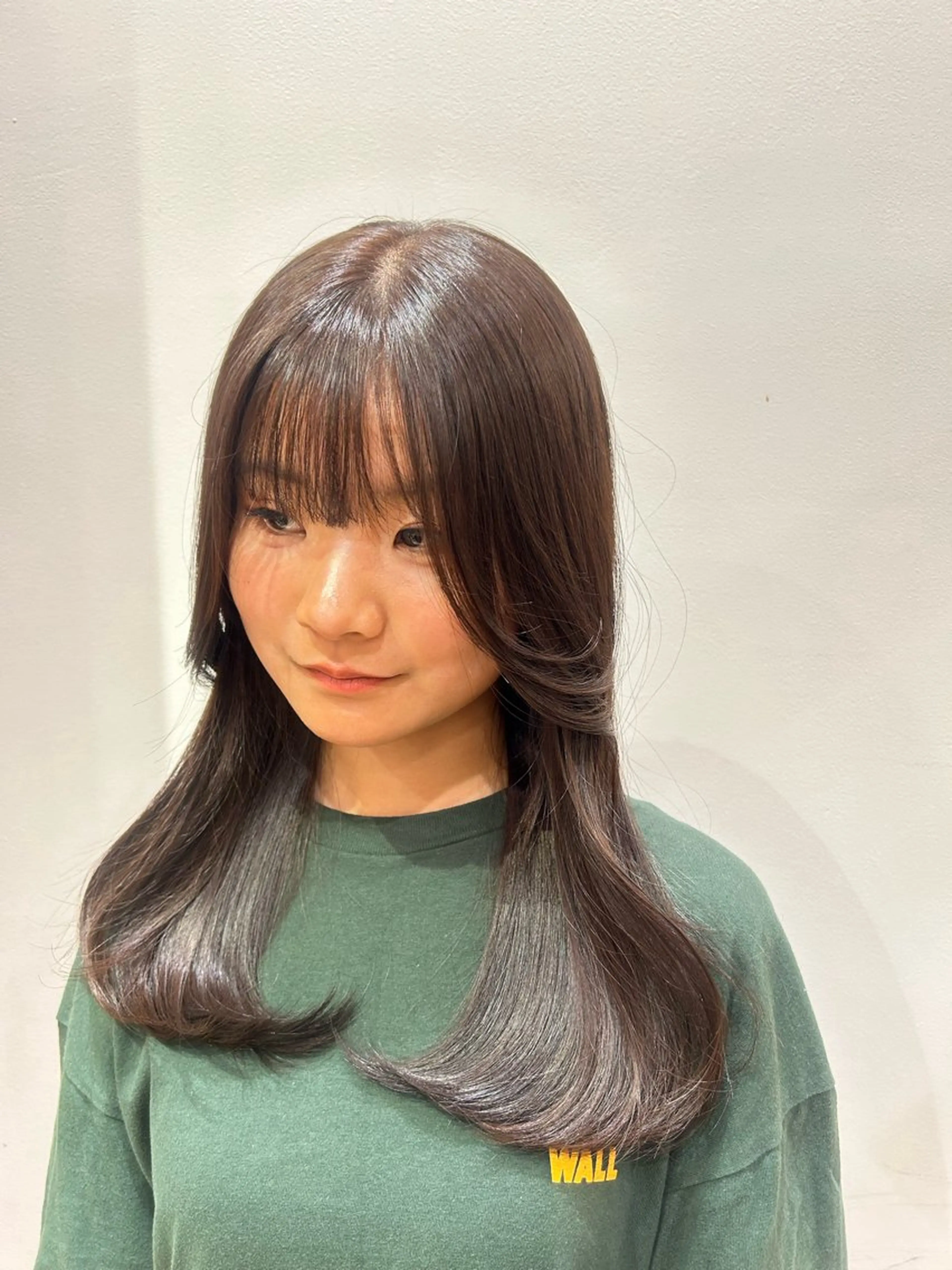 セミロング カラー ヘアアレンジ 佐々木 萌衣/ 髪質改善/つやカラーのヘアスタイル