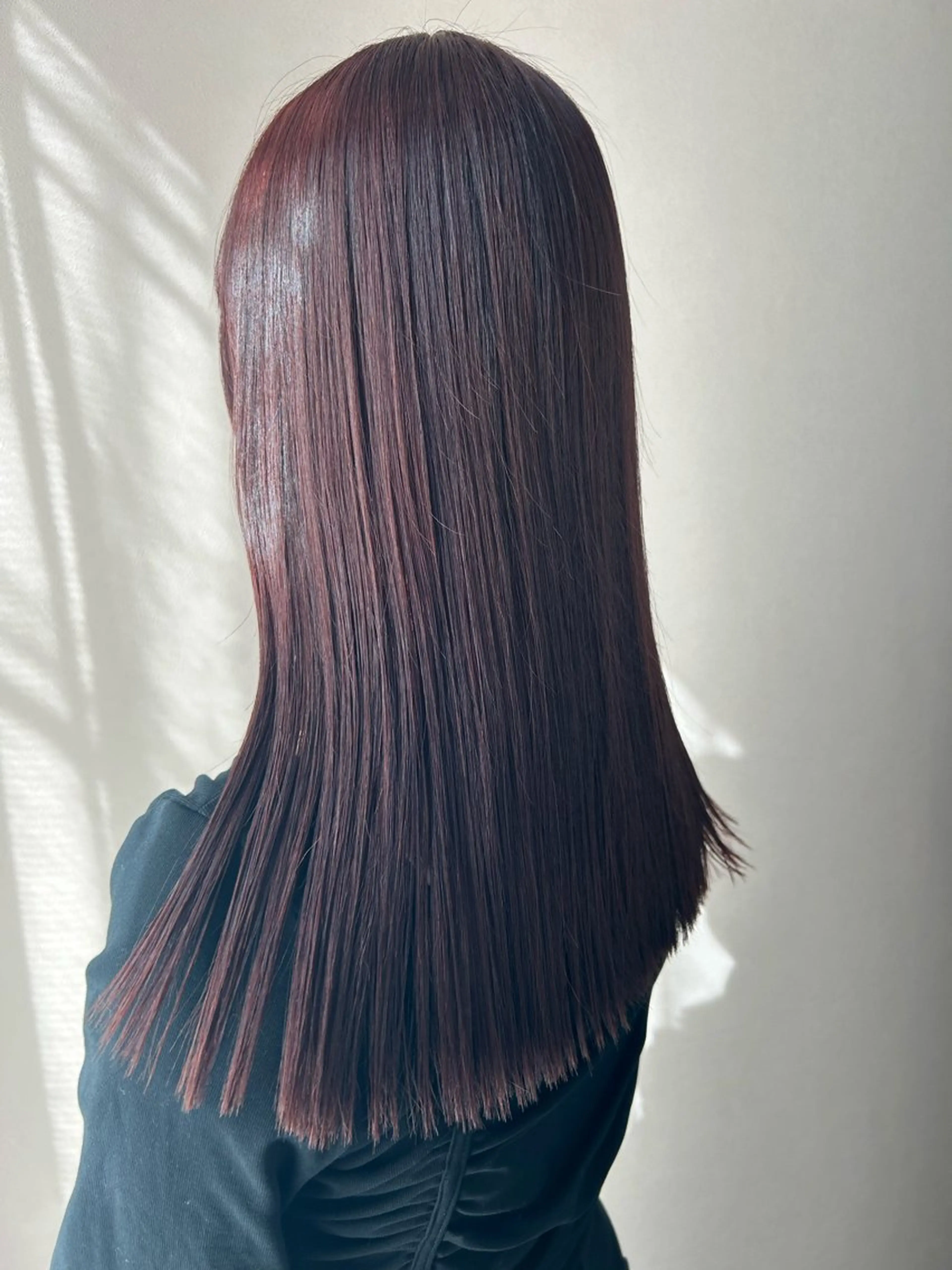 ロング カラー ブリーチ ブラウンカラー ブリーチなしカラー レッドカラー レッドブラウン hub hair レイヤー/透明感のヘアスタイル