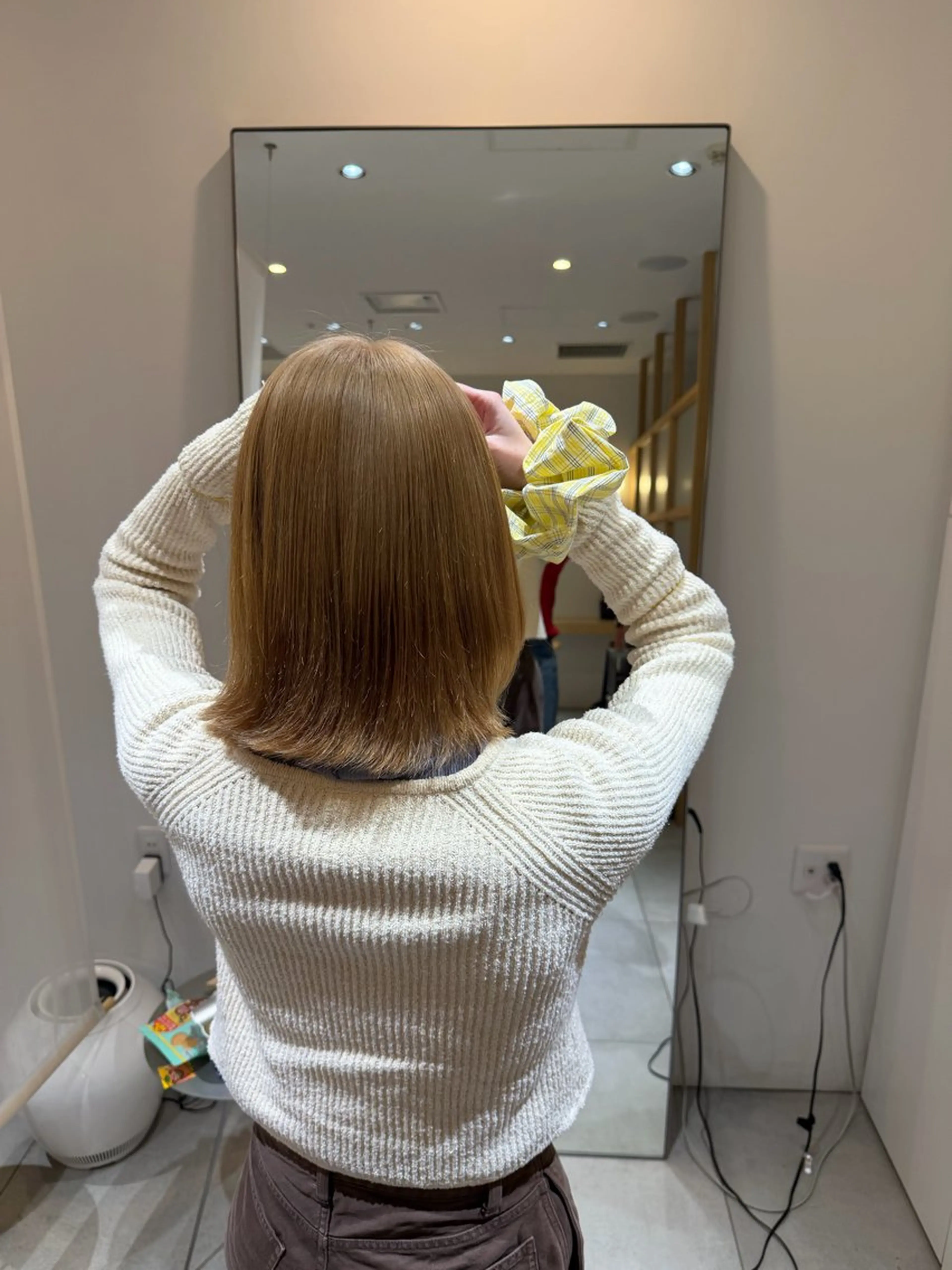 ミディアム トリートメント カット ヘアカラー トリートメント 村田 未来のヘアスタイル