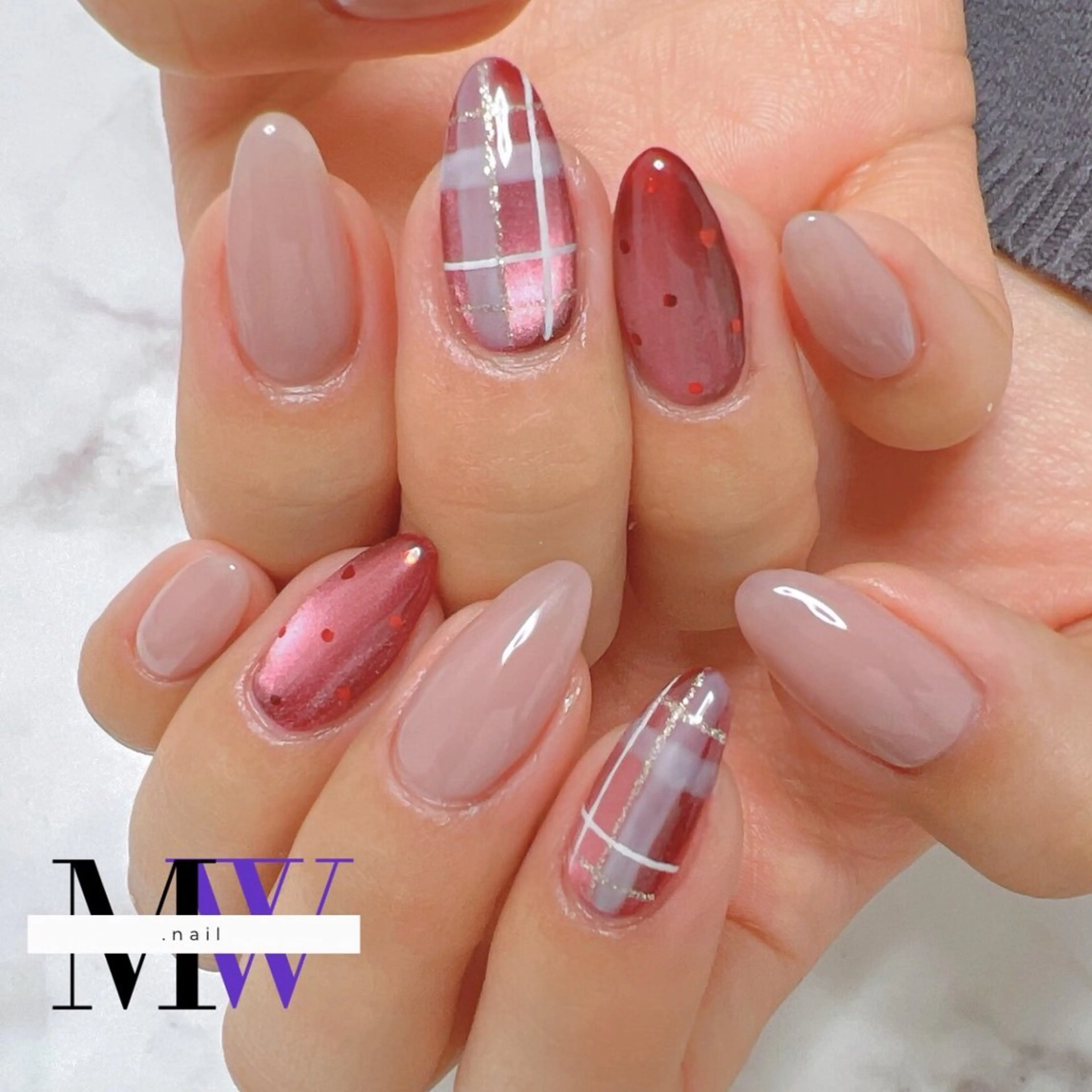 ネイル マグネットネイル ハンドネイル MW .nailのネイルデザイン