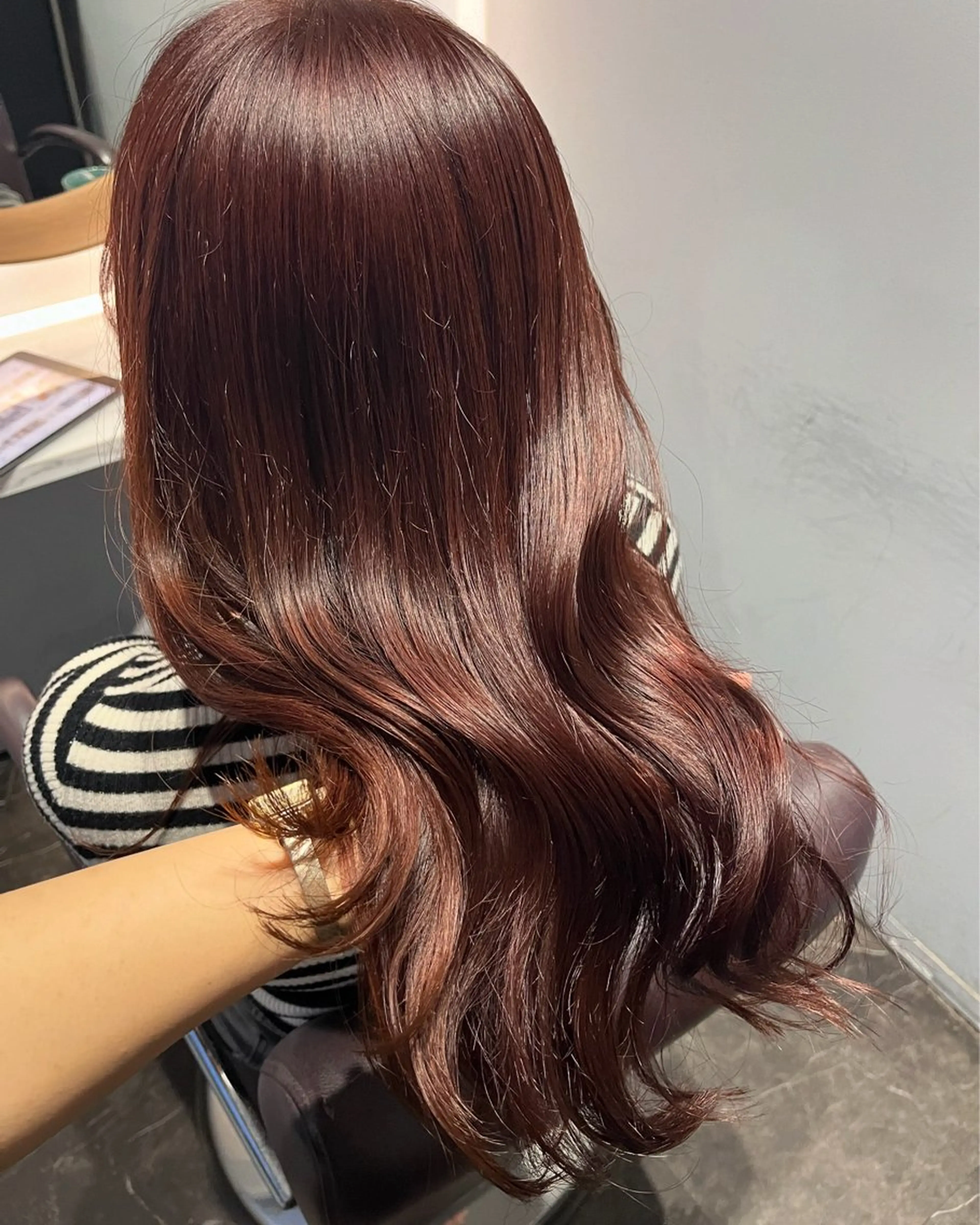 セミロング カラー 髪質改善/韓国ヘア/ 赤み消し/sahoのヘアスタイル