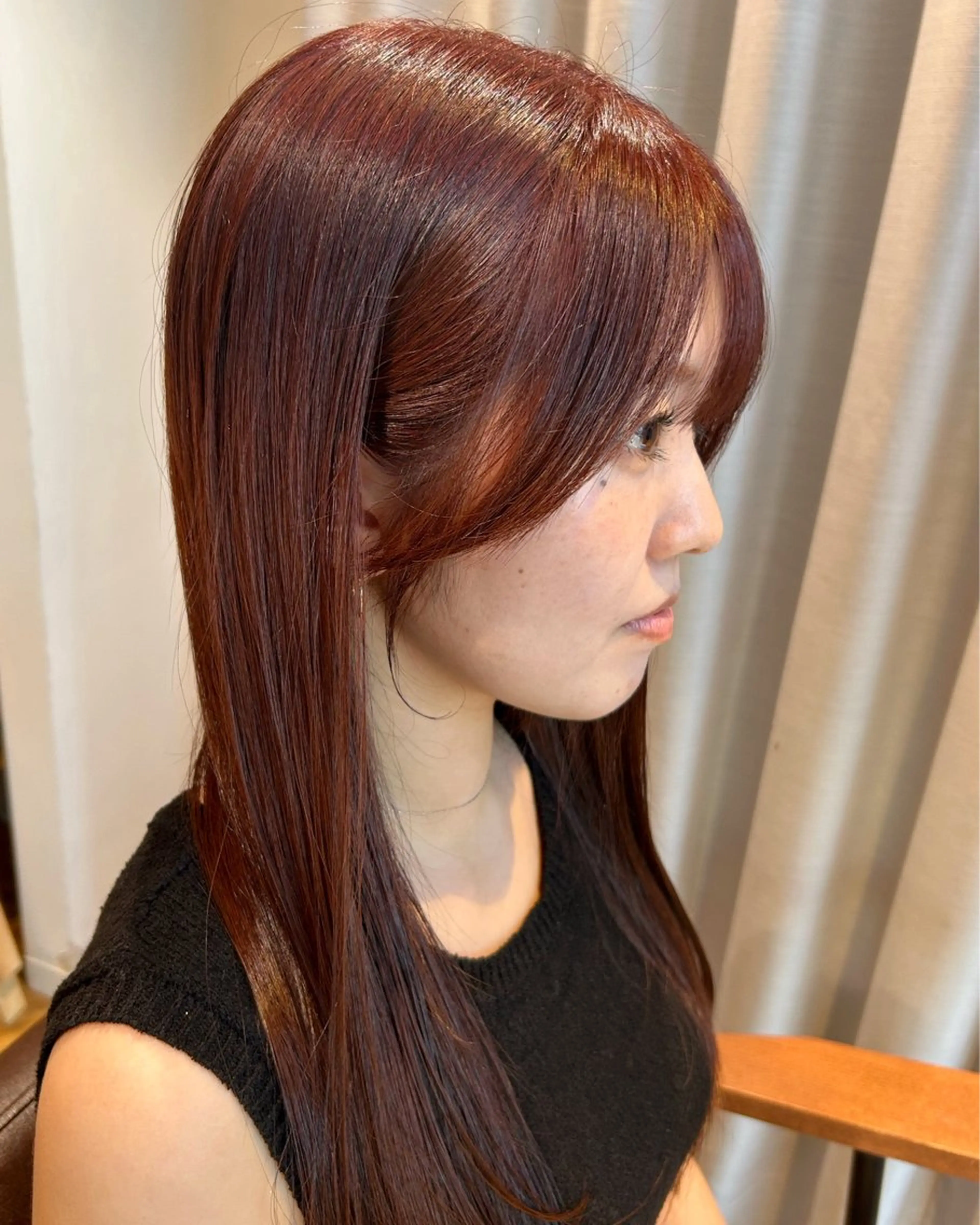 ロング カラー 杉村 未来のヘアスタイル