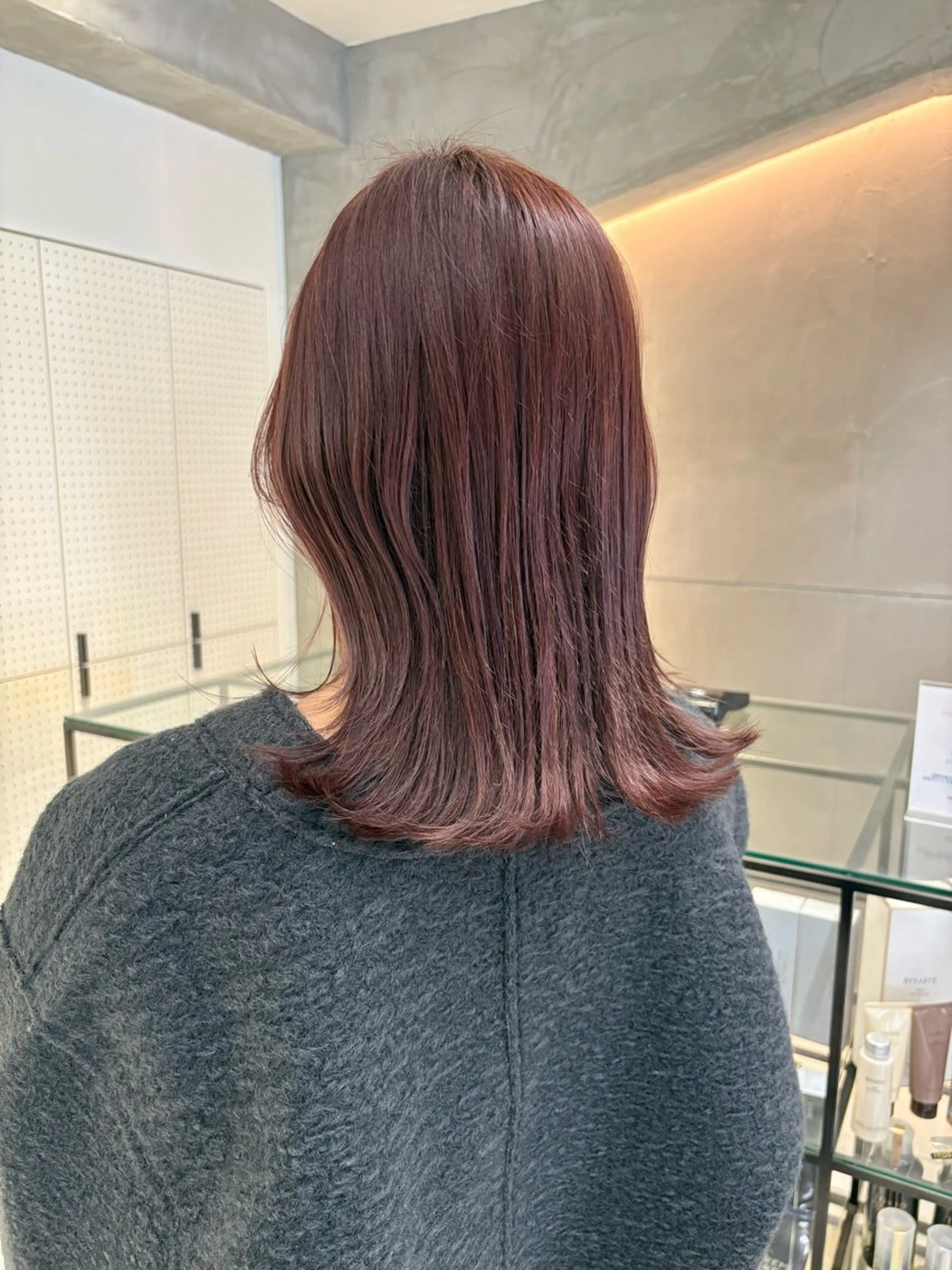 セミロング カット ヘアカラー トリートメント 🎀ヘアセット透明感 /REINA🎀のヘアスタイル