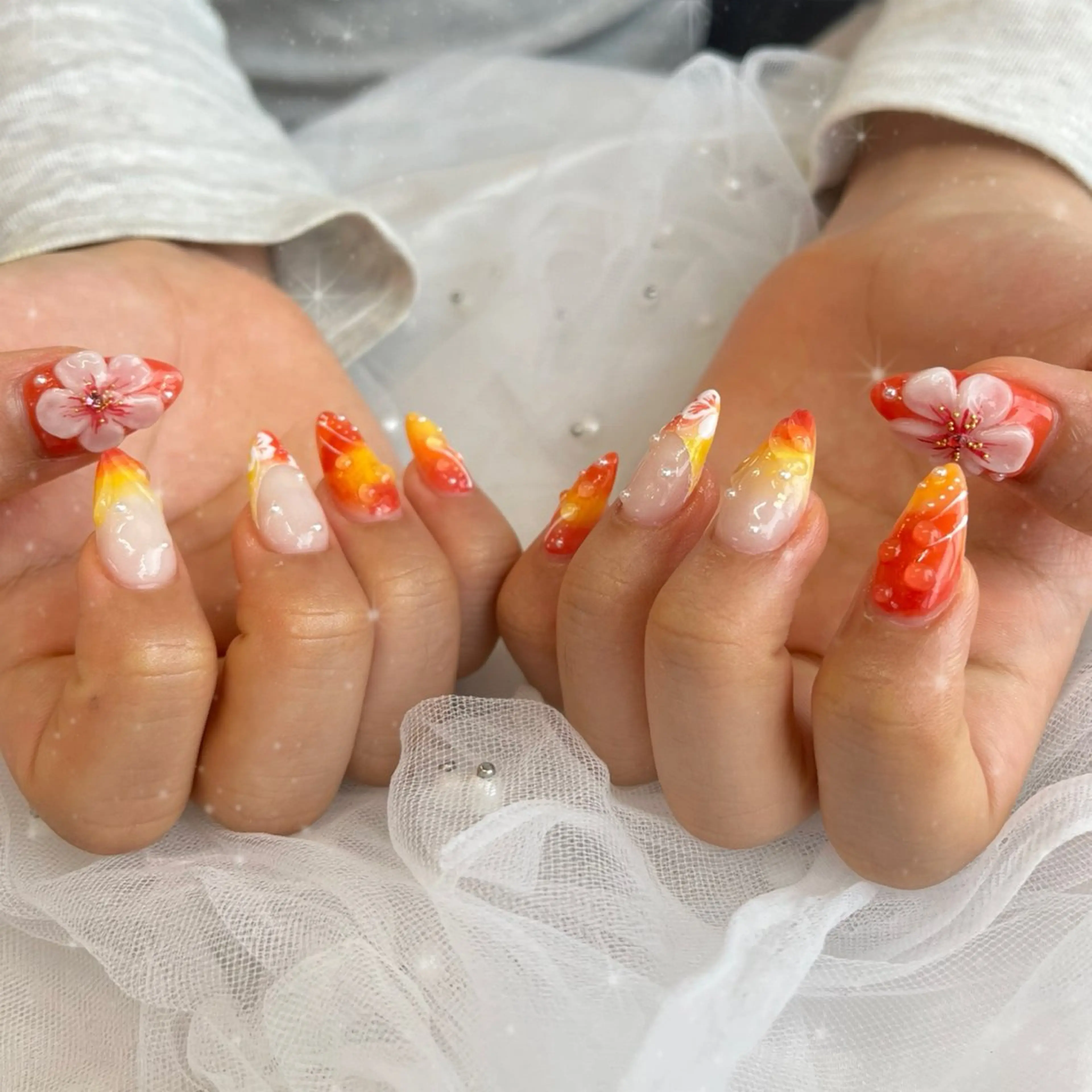 ネイル 夏ネイル ハンドネイル BlueDaisy 栄本店のネイルデザイン