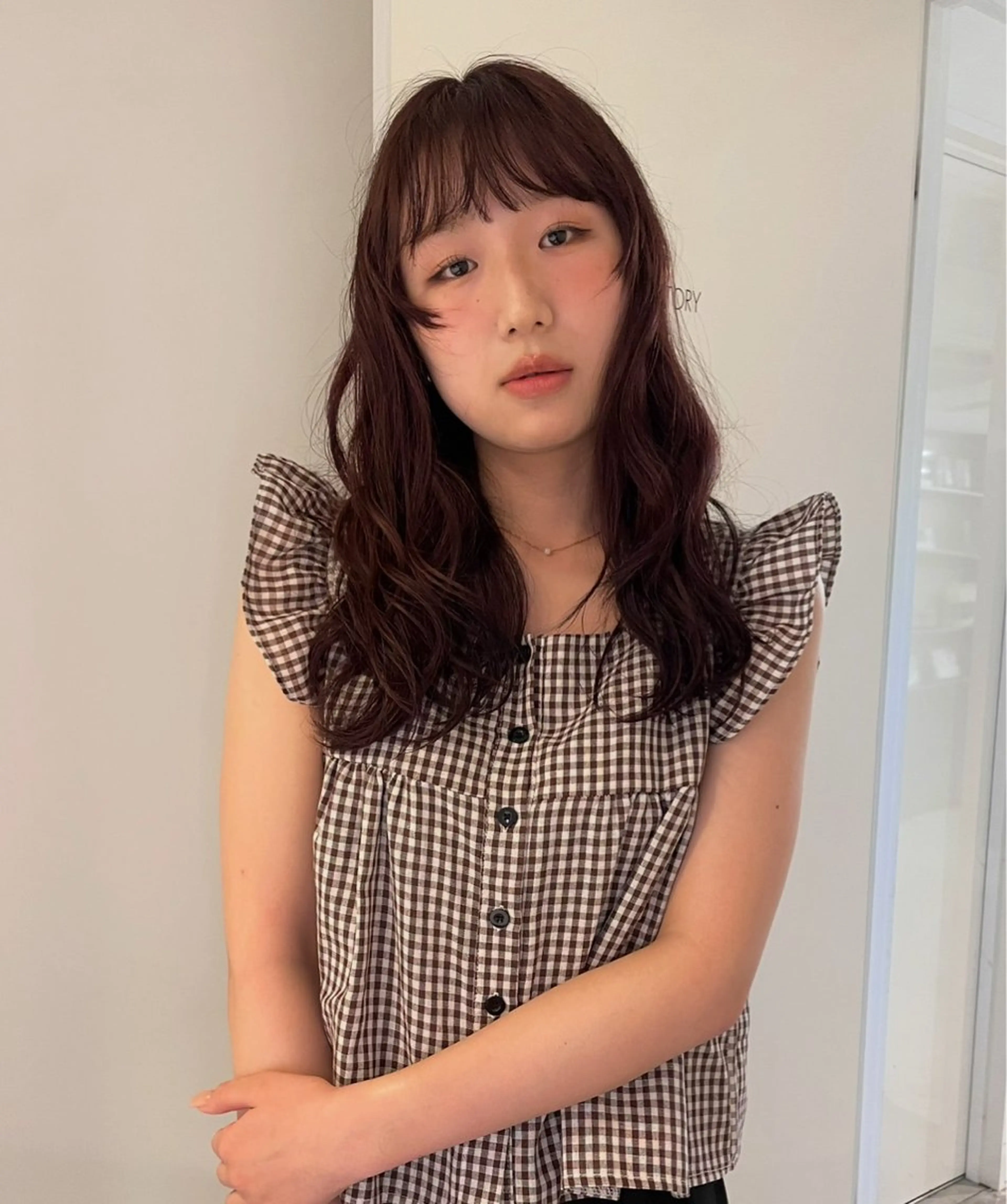 ロング カラー ナチュラル/似合わせ /ベージュ/齋藤朱夏のヘアスタイル